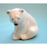 Lladro Polar Bear Figure, Seated Polar Bear