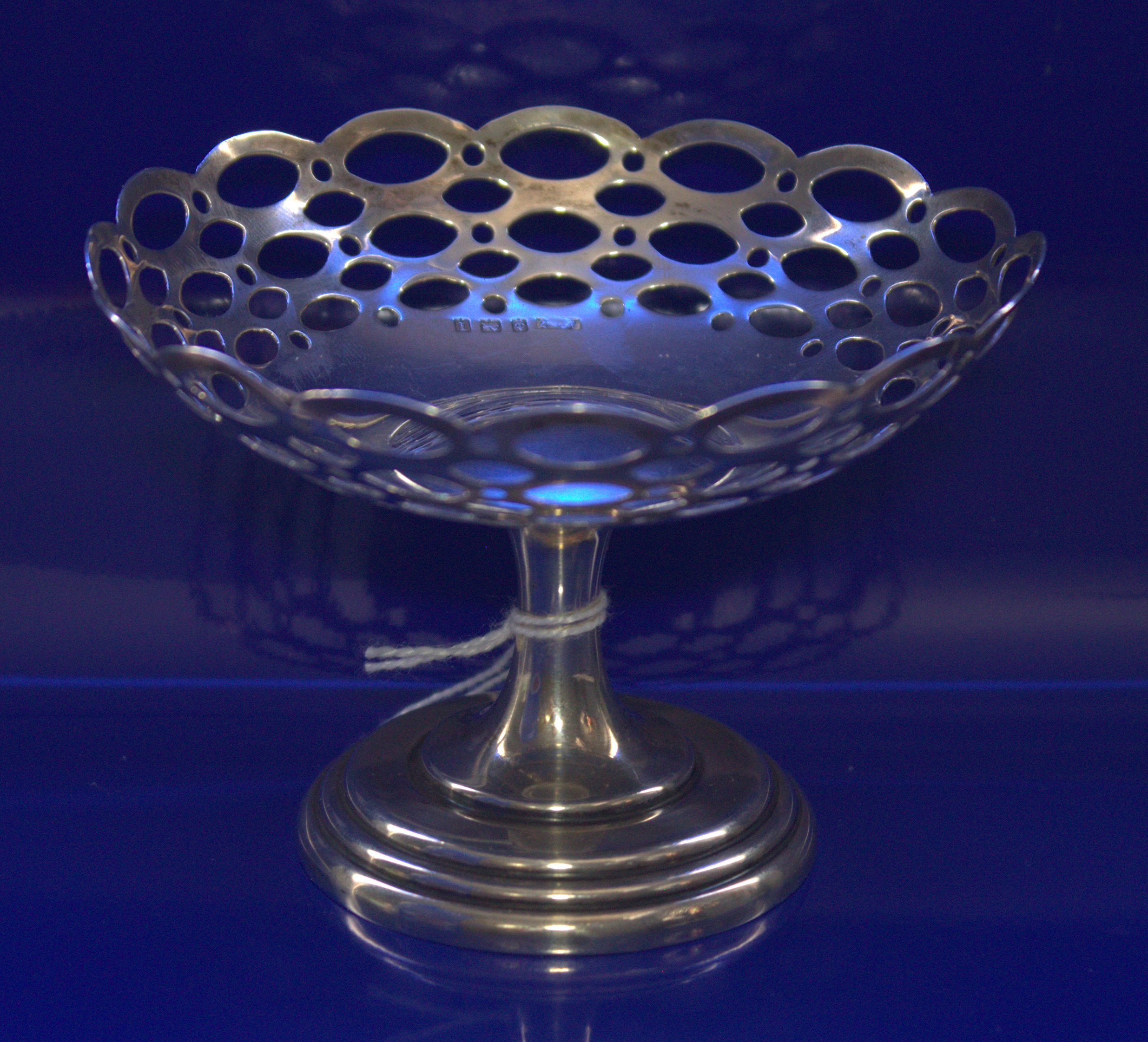 Silver Miniature Tazza/Bon Bon Pedestal Fully Hallmarked For Birmingham L 1910