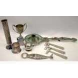 Mixed Lot Of Collectable Metalware To Include A Bottle Opener In The Form Of A Fish, An Alpaca