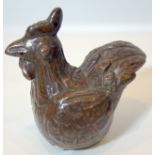14/15thC Oriental Brown Glazed Pottery Cockerel