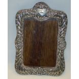 Silver Fronted Ornate Picture Frame, Scroll Design, Wooden Back, Fully Hallmarked For Birmingham a