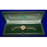 Ladies 9ct Gold Rolex Precision In Original Green Rolex Fitted Case