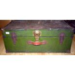 Metal Bound Steamer Trunk, Well Worn A/F