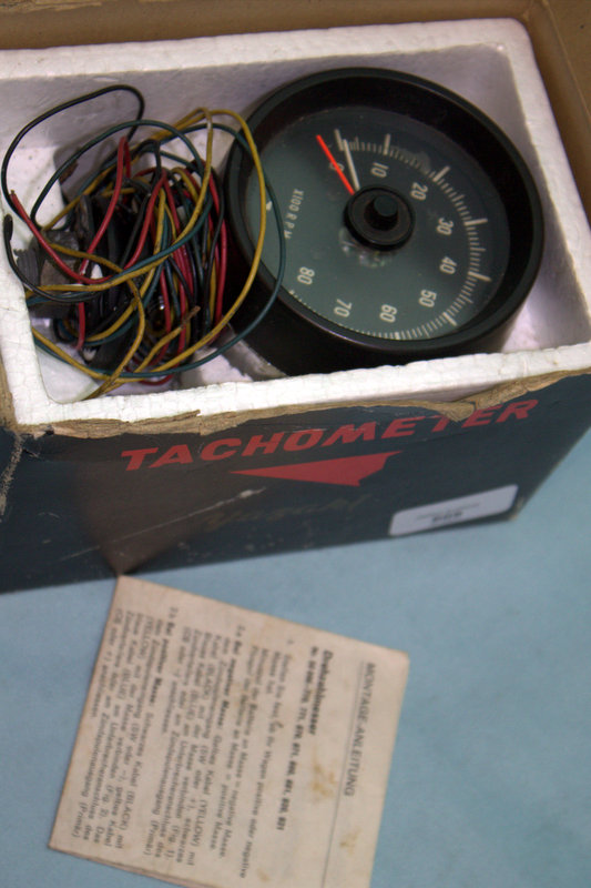 Vintage Boxed Tachometer By Yazuki Ref.50896-770 12 Volt x100 RPM