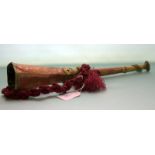 Antique Copper and Brass Tibetan Horn, 15 inches in length