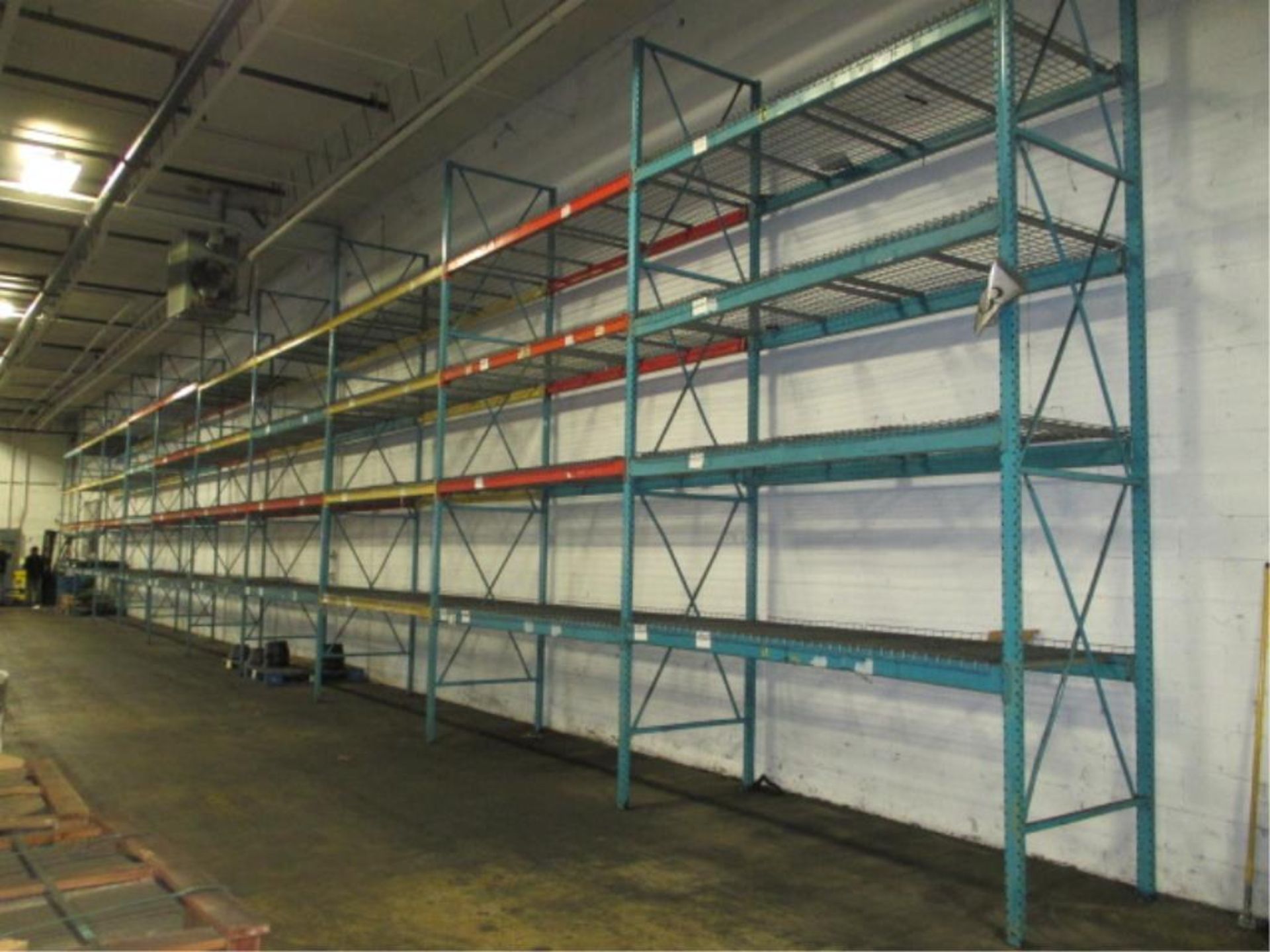 Lot: (4 Tier, 10 sections) Warehouse Pallet Racking, Redirack Style. Consisting of: (11) Upright