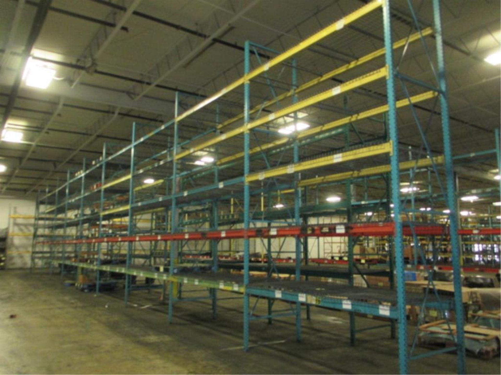 Lot: (5 Tier, 10 sections) Warehouse Pallet Racking, Redirack Style. Consisting of: (10) Upright