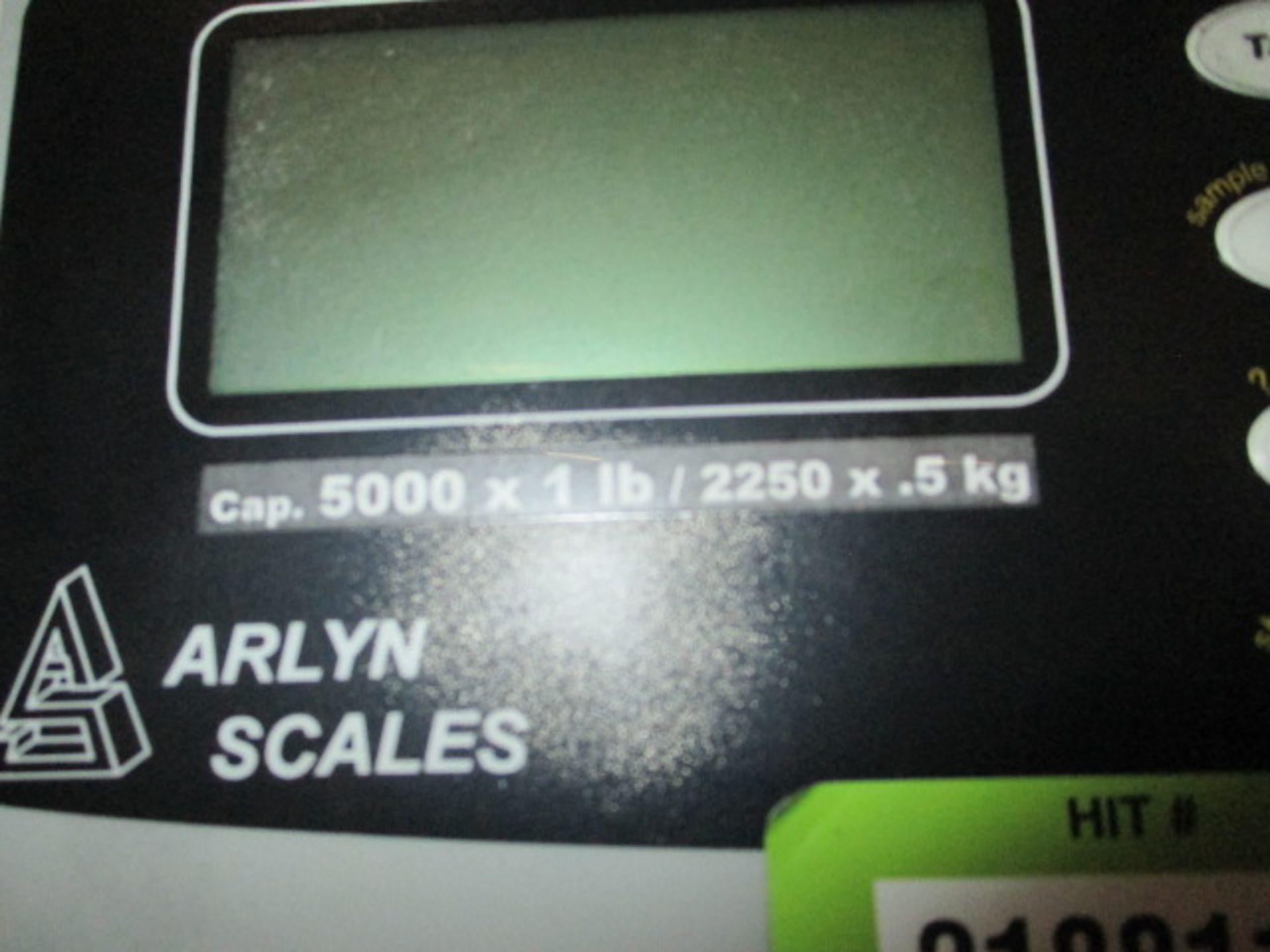 Arlyn Scales Industrial Scale, 5000lbs x 1lbs. HIT# 2188119. Building 1. Asset(s) Located at 1578 - Image 2 of 2