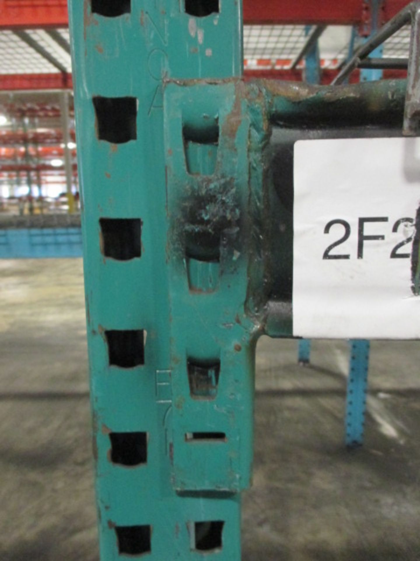 Lot: (3 Tier, 9 sections) Warehouse Pallet Racking, Keystone Style. Consisting of: (10) Upright - Image 2 of 2