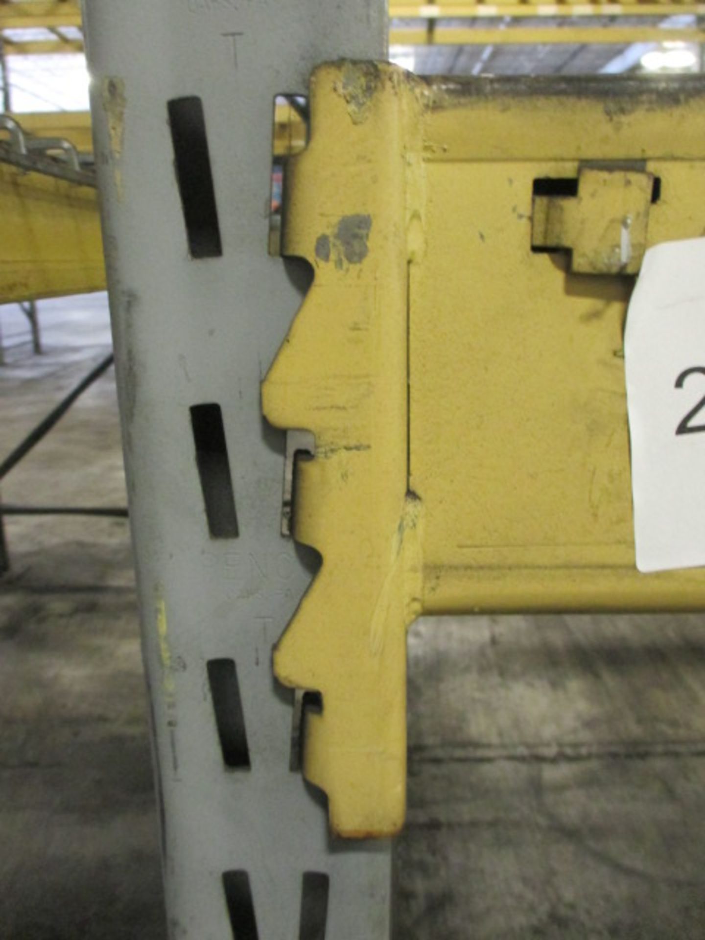 Lot: (4 Tier, 11 sections) Warehouse Pallet Racking, Slotted Angle and (1 section) T-Bolt Style. - Image 2 of 3