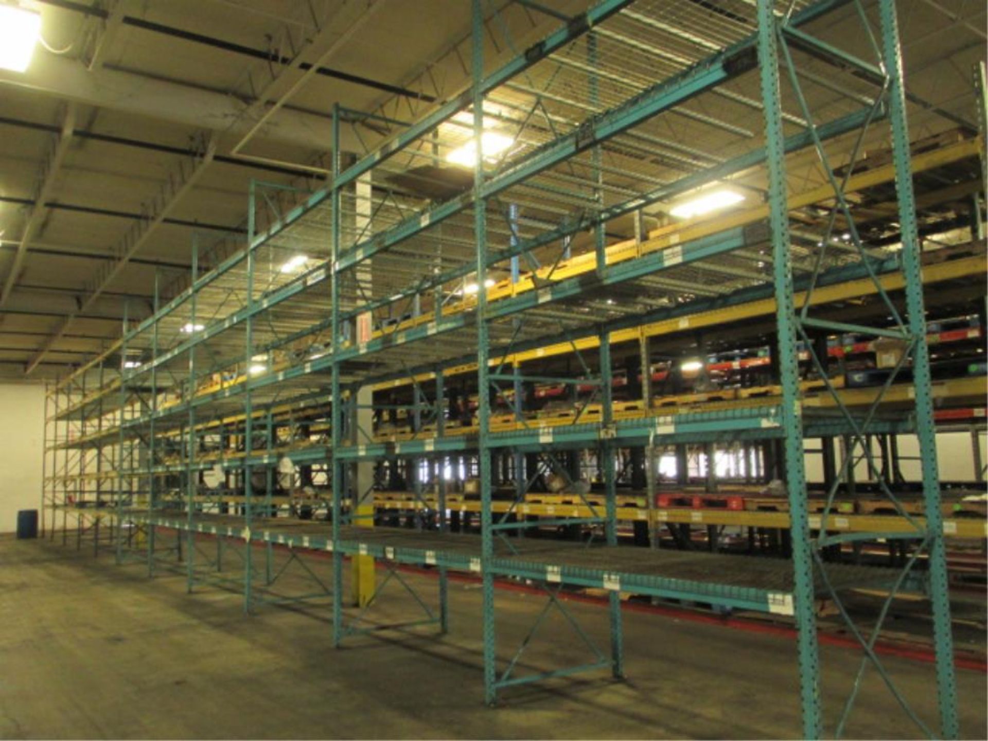 Lot: (5 Tier, 11 sections) Warehouse Pallet Racking, Redirack Style. Consisting of: (12) Upright