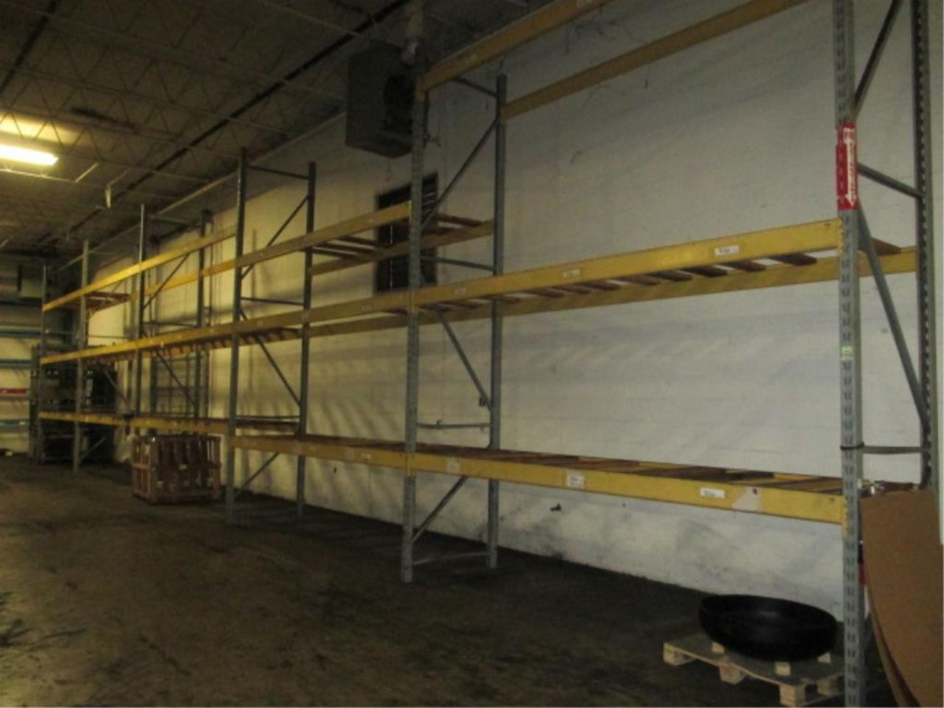 Lot: (3 Tier, 5 sections) Warehouse Pallet Racking, Slotted Angle Style. Consisting of: (6) Upright