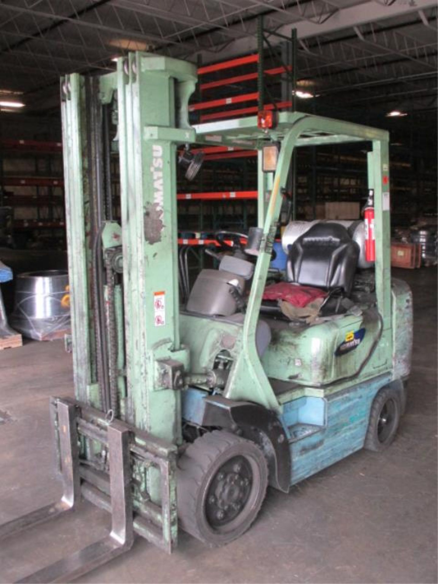 Komatsu FG25ST-12 4-Wheel LP Gas Forklift Truck [propane not included]. Hours: 10897.8; Triple-Stage
