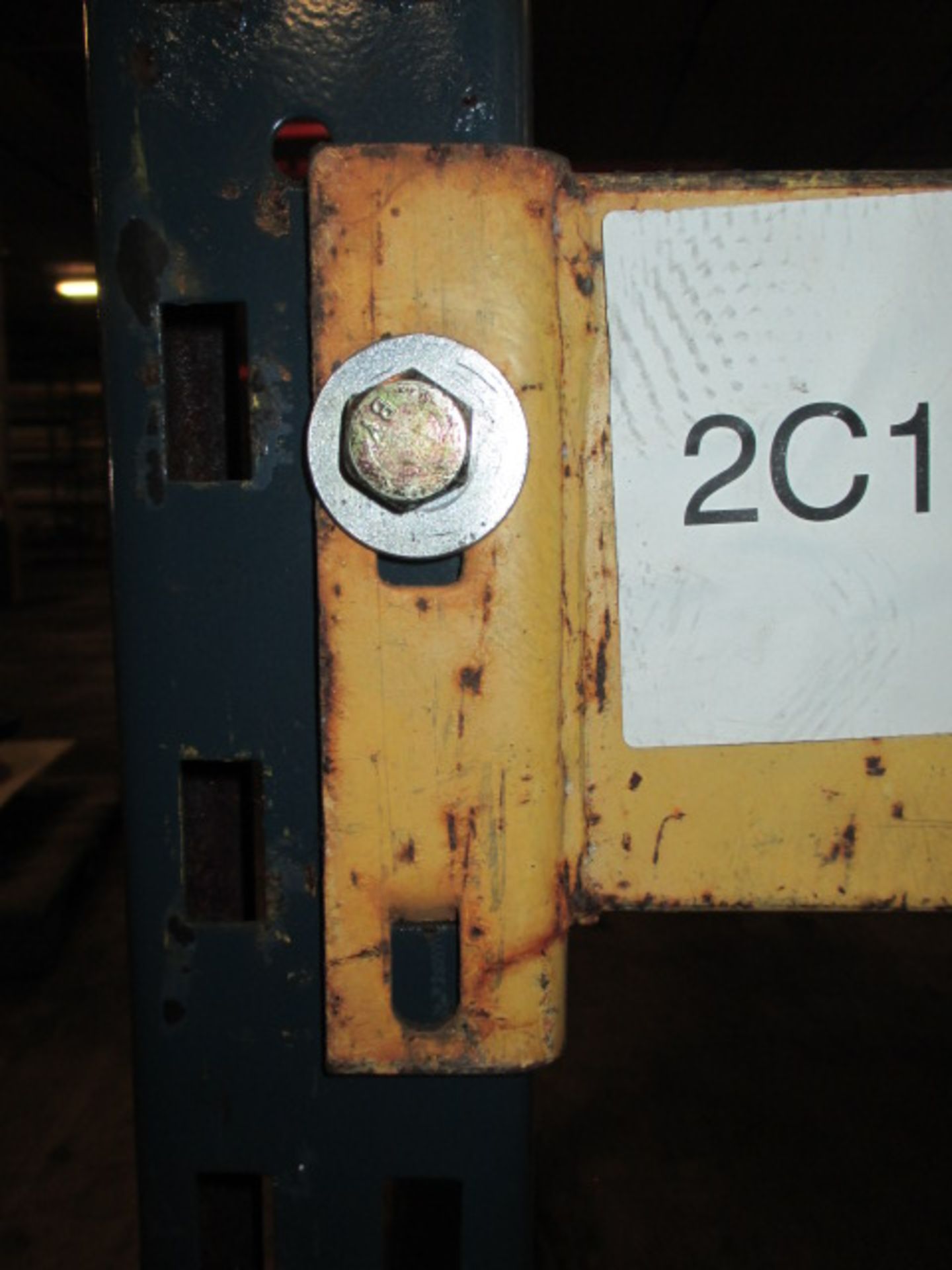 Lot: (4 Tier, 11 sections) Warehouse Pallet Racking, T-Bolt Style. Consisting of: (12) Upright - Image 2 of 2