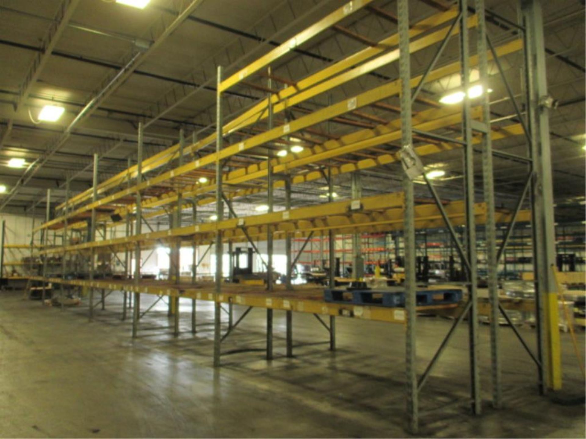 Lot: (4 Tier, 11 sections) Warehouse Pallet Racking, Slotted Angle Style. Consisting of: (14)