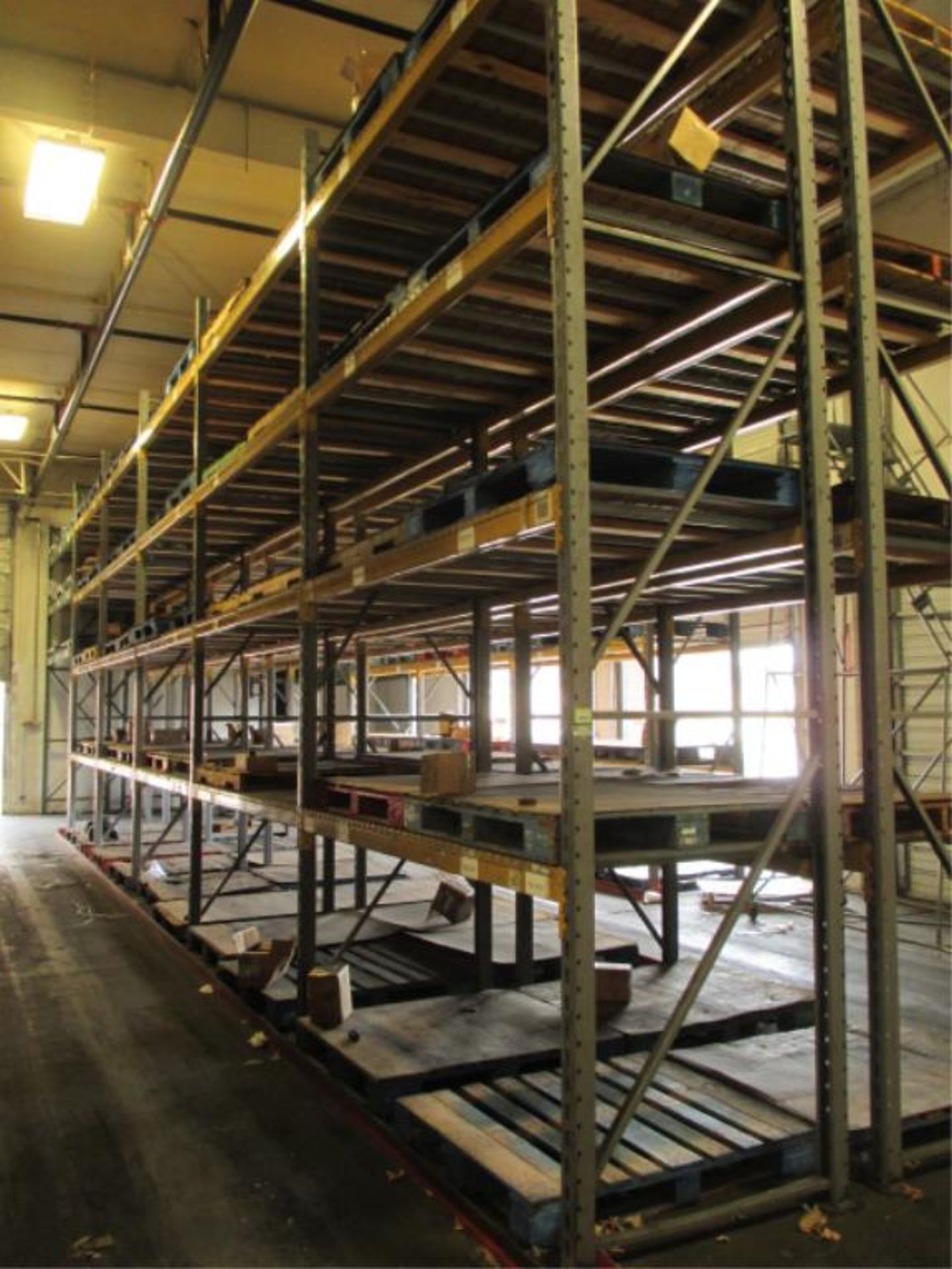 Lot: (4 Tier, 16 sections) Warehouse Pallet Racking, Slotted Angle Style. Consisting of: (10)