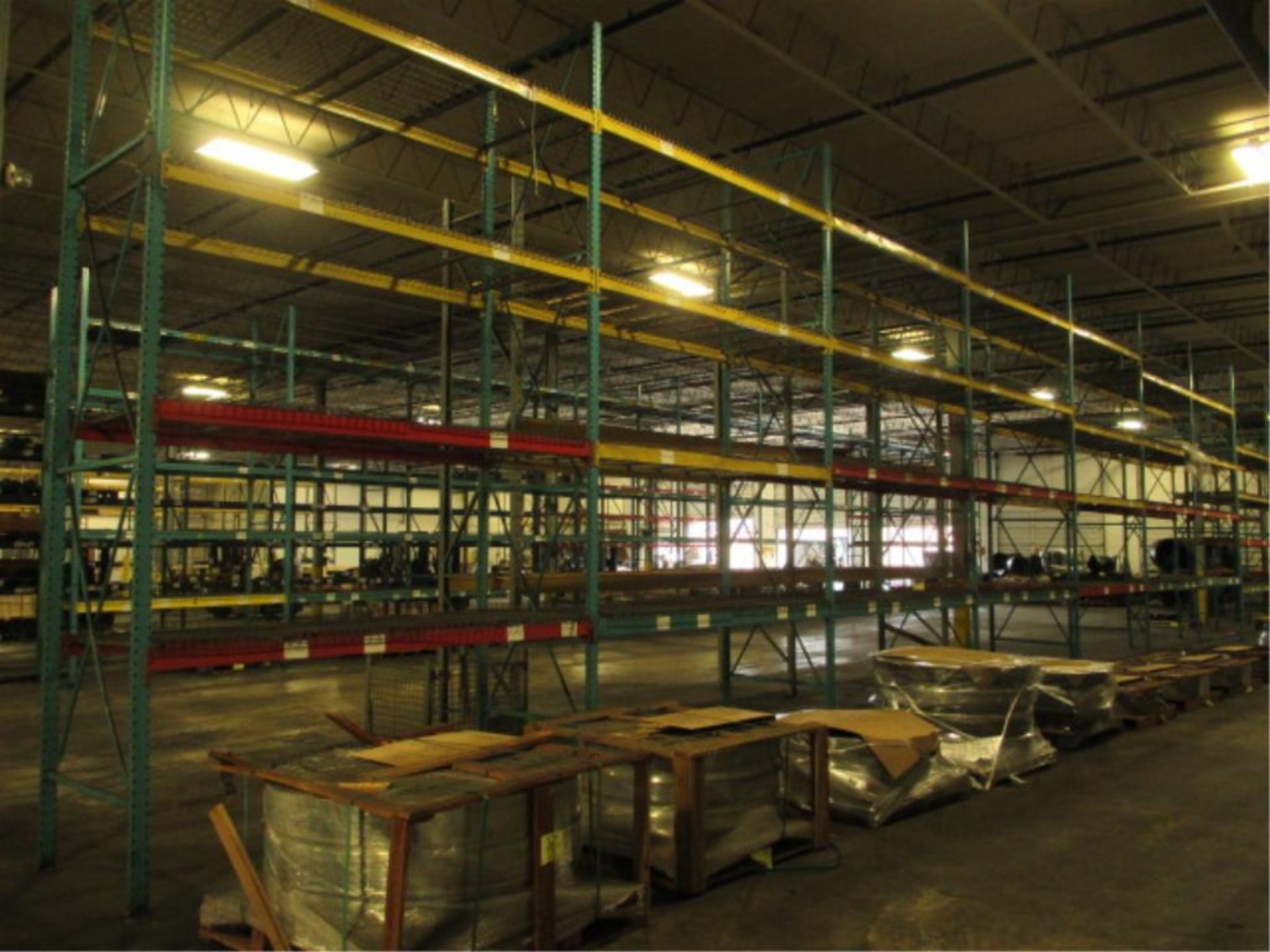 Lot: (4 Tier, 11 sections) Warehouse Pallet Racking, Redirack Style. Consisting of: (11) Upright