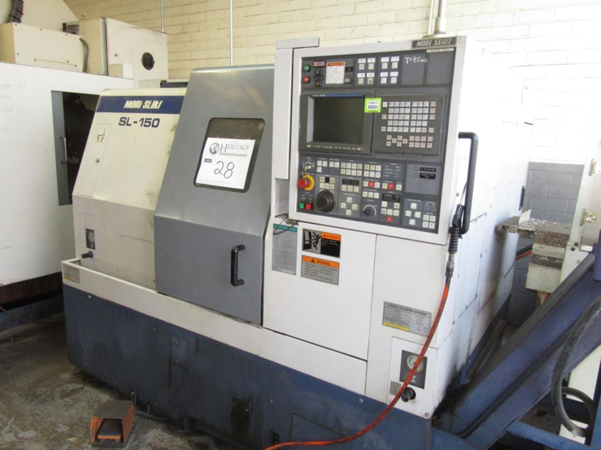 Mori Seiki SL-150 1997 - CNC Lathe with MSC-518 2-Axis Control Panel, (2) Kitagawa 3-Jaw Chucks: (1) - Image 2 of 10