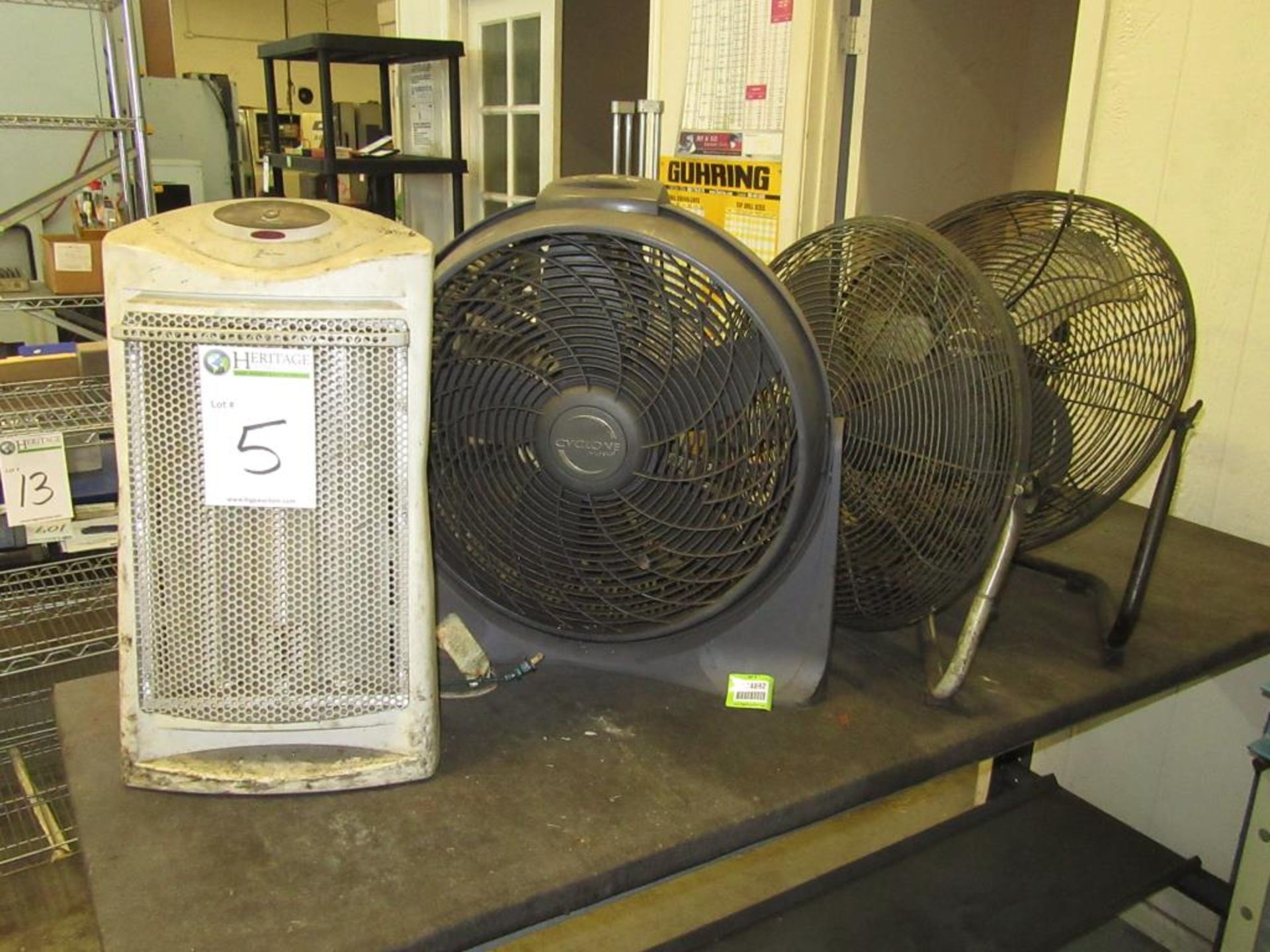 Lot: (4) Items, Consisting of: (1) Lasko 20" Dia. Plastic Floor Fan, (1) King 20" Dia. Metal Floor