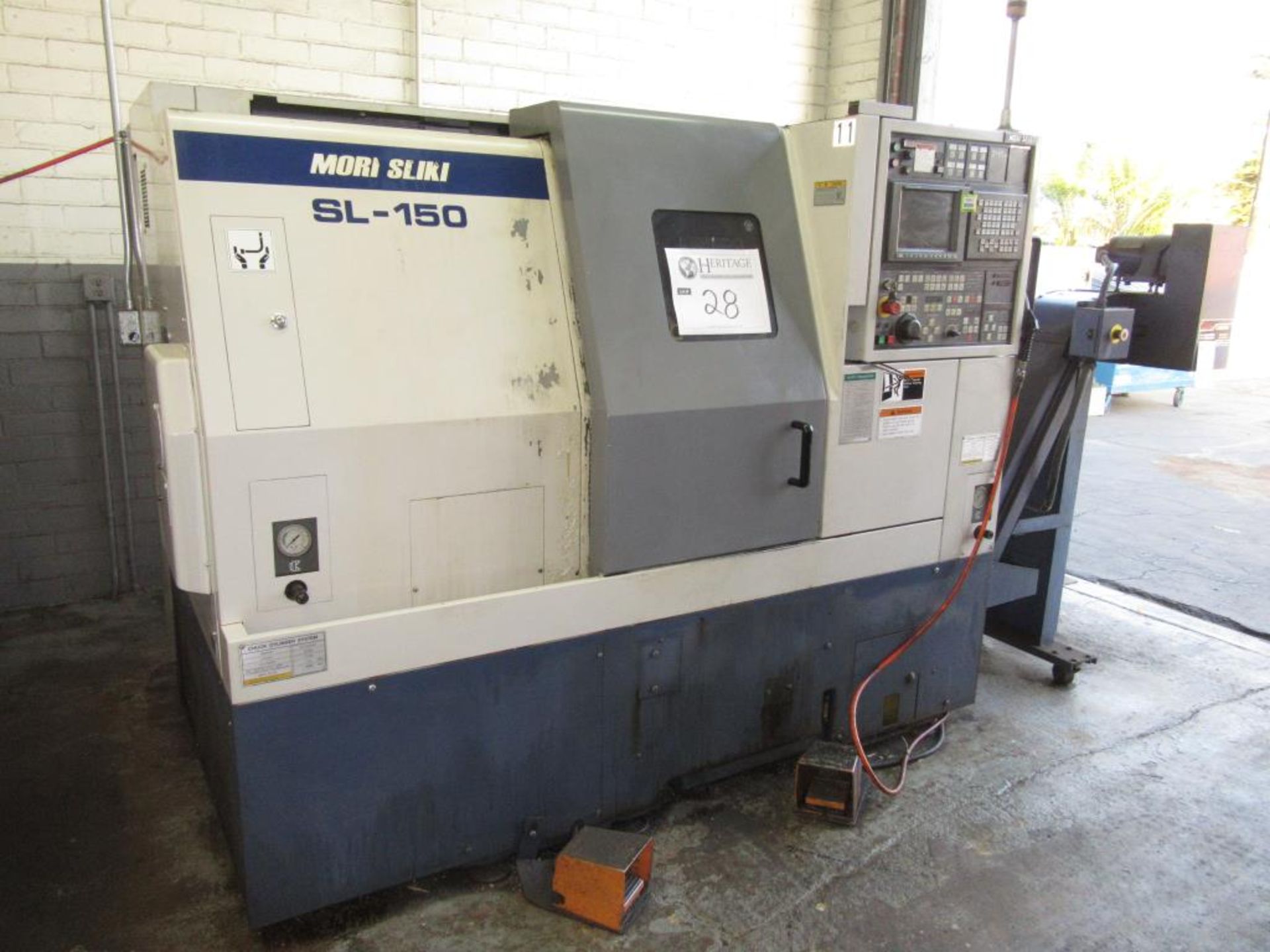 Mori Seiki SL-150 1997 - CNC Lathe with MSC-518 2-Axis Control Panel, (2) Kitagawa 3-Jaw Chucks: (1)