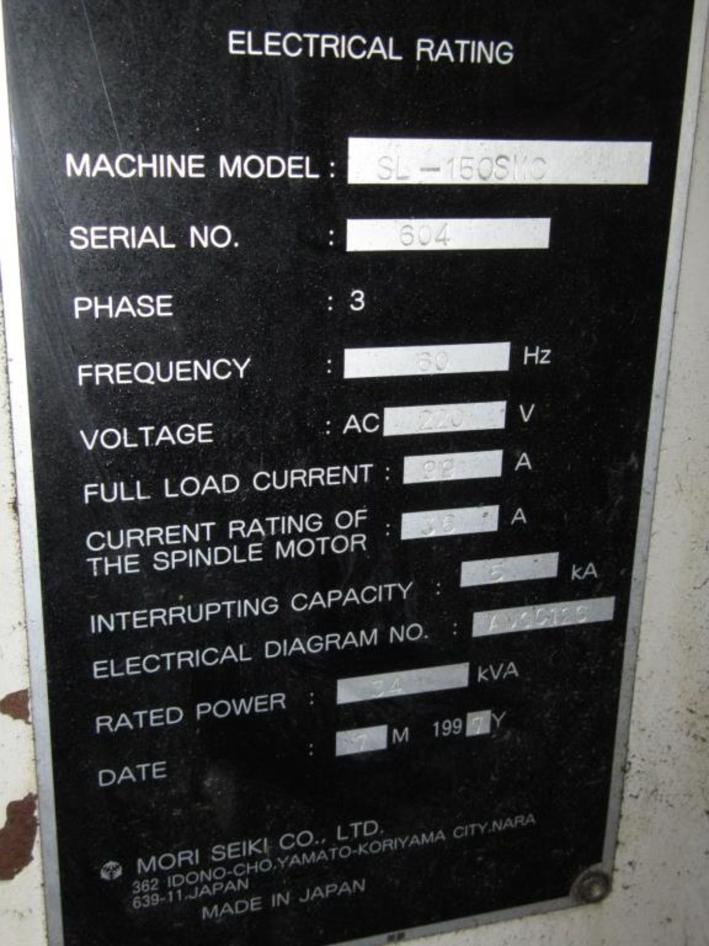 Mori Seiki SL-150 1997 - CNC Lathe with MSC-518 2-Axis Control Panel, (2) Kitagawa 3-Jaw Chucks: (1) - Image 10 of 10