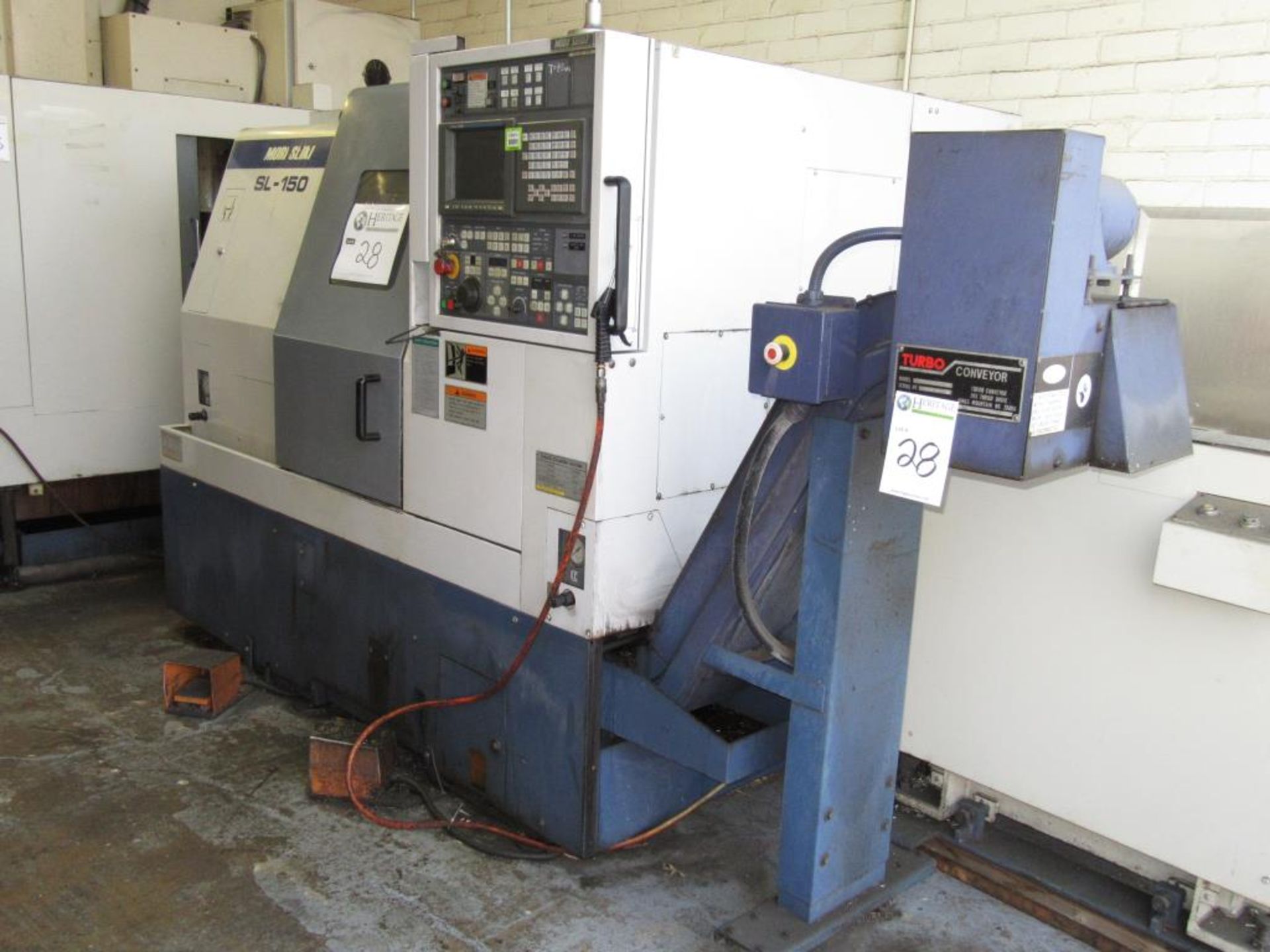 Mori Seiki SL-150 1997 - CNC Lathe with MSC-518 2-Axis Control Panel, (2) Kitagawa 3-Jaw Chucks: (1) - Image 3 of 10