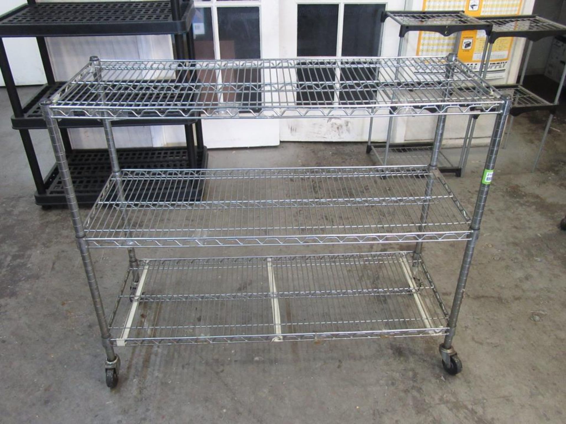 Seville Classics 3-Tier Wire Shelf Cart 48"L x 40"H x 18"W. HIT# 2194900. Asset(s) Located at