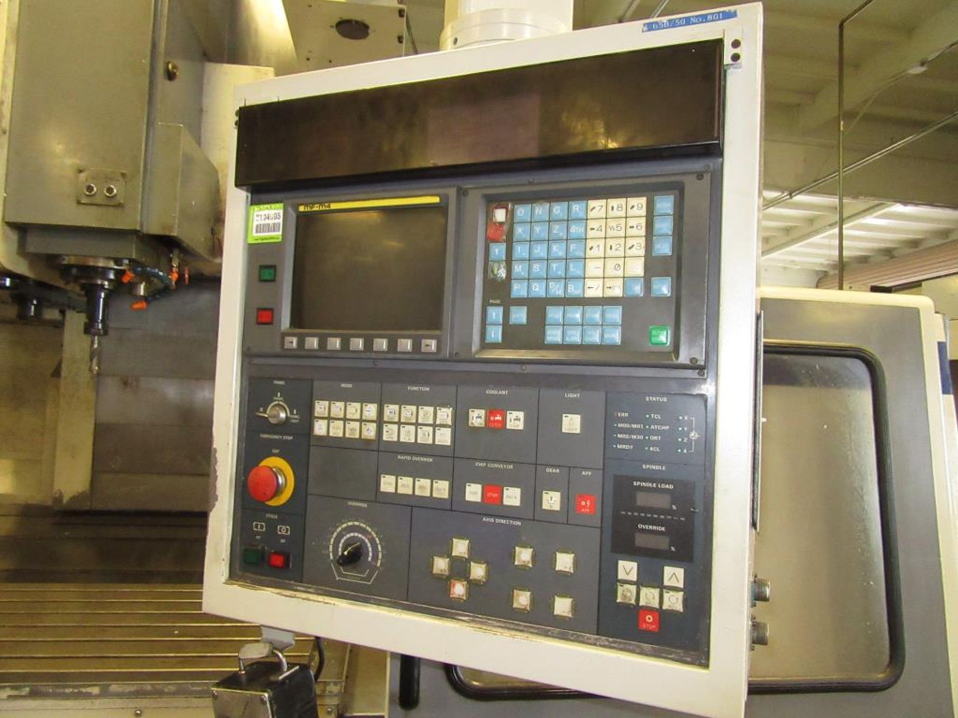 Mori Seiki MV-65/50 1992 - CNC Vertical Machining Center with MF-M4 3-Axis Control Panel, Table Size - Image 3 of 12