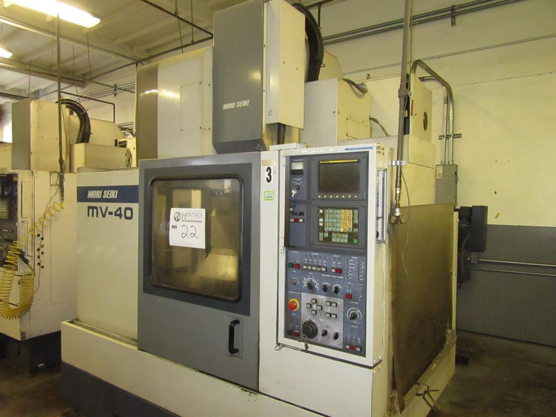 Mori Seiki MV-40B 1991 - CNC Vertical Machining Center with MF-M4 3-Axis Control Panel, Table Size - Image 2 of 12