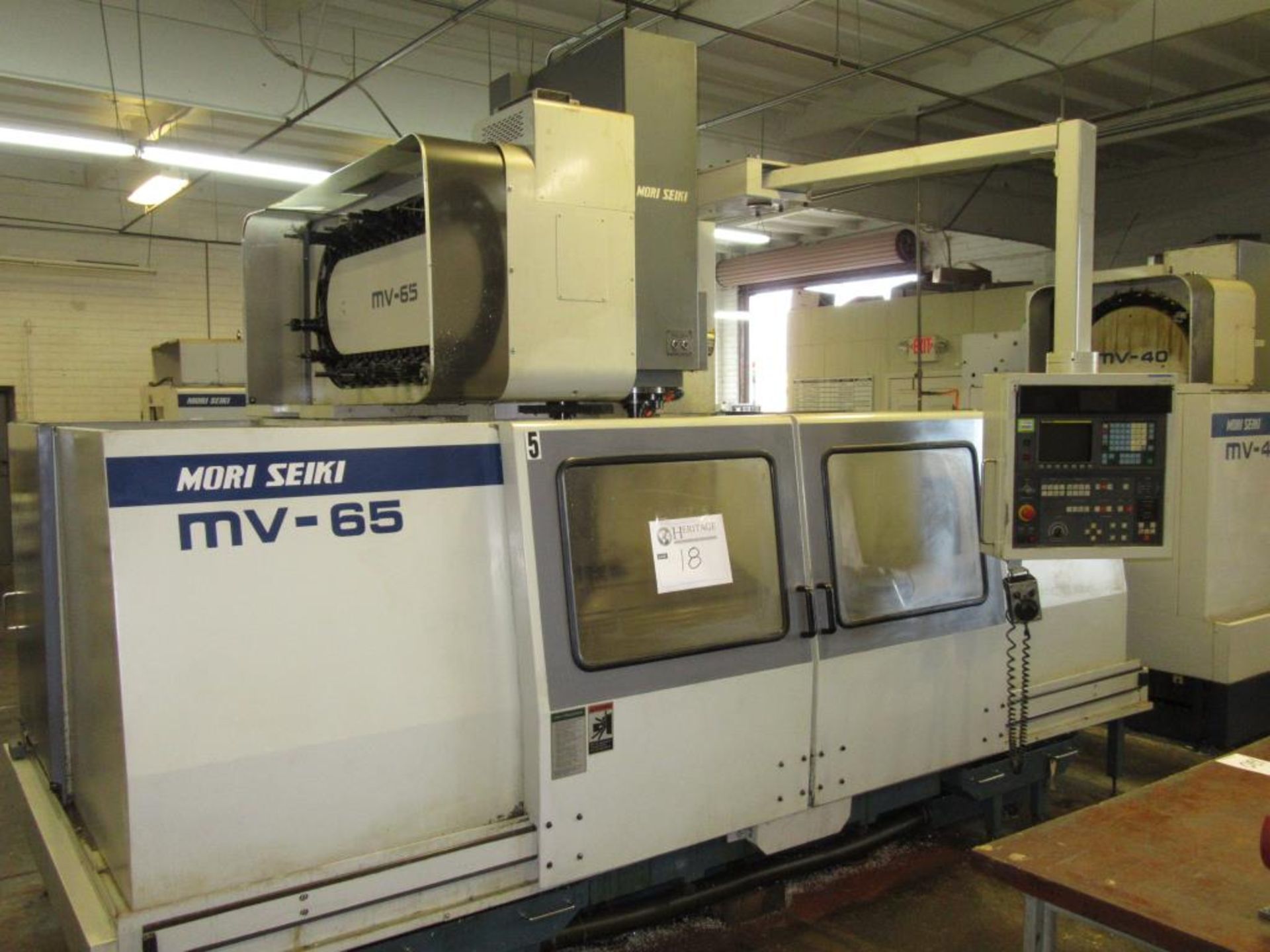 Mori Seiki MV-65/50 1992 - CNC Vertical Machining Center with MF-M4 3-Axis Control Panel, Table Size