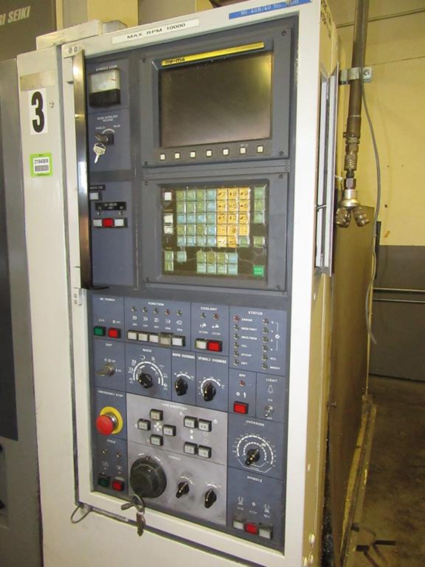 Mori Seiki MV-40B 1991 - CNC Vertical Machining Center with MF-M4 3-Axis Control Panel, Table Size - Image 3 of 12