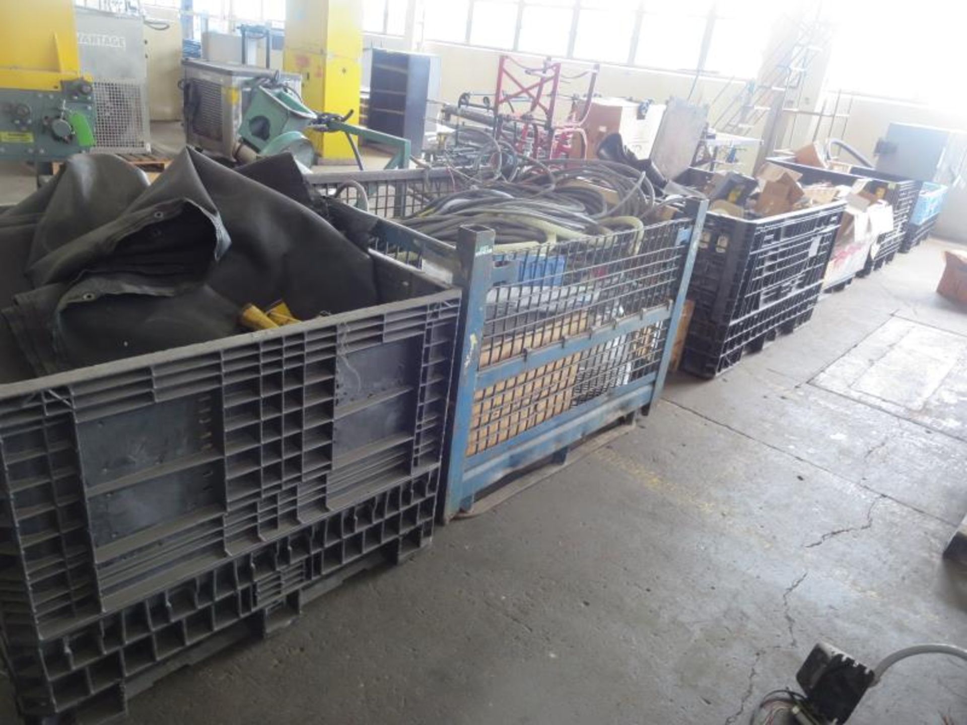 Lot (Qty 5 Skids) Consisting of pipe fittings, Electrical cords, Industrial Lights, Gear box, heavy