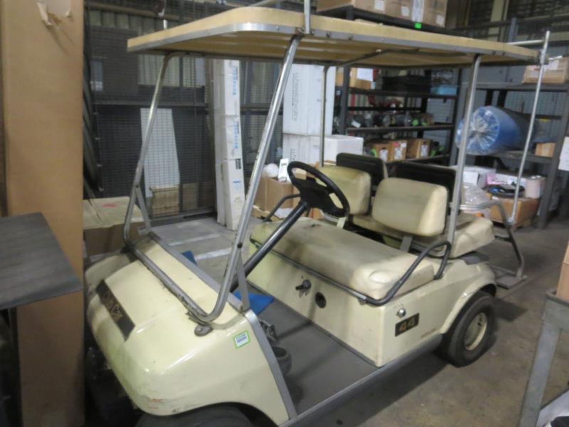 Club Car Golf Cart, 48v. Needs Batteries. SN# A9831-6\9703. Hit # 2202990. Bldg.1 Cage. Asset