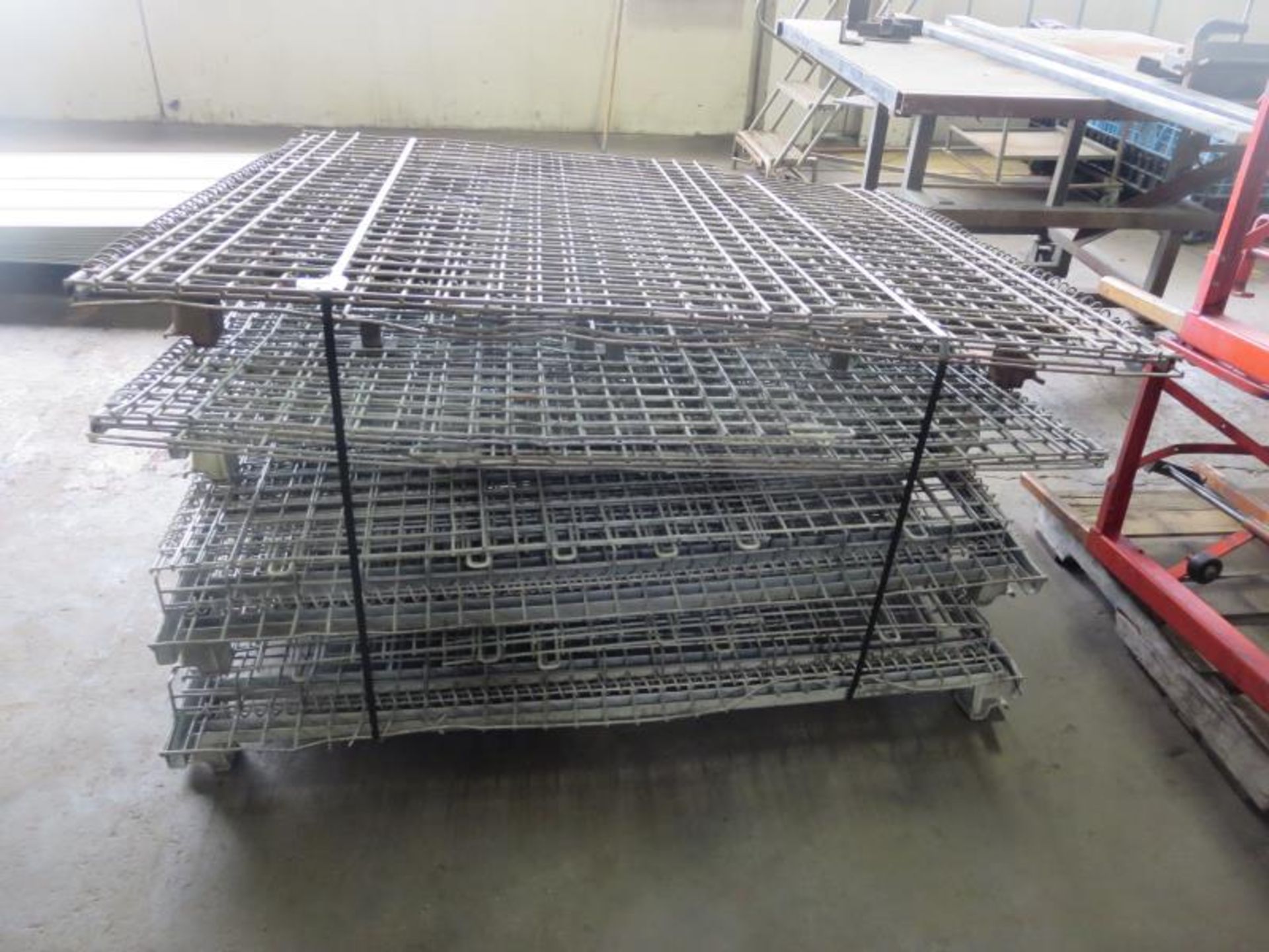 Lot (Qty 4) Wire Totes, approx 40" x 57" x 48"h. Hit # 2185775. M8-M9. Asset Located at 1425 S.