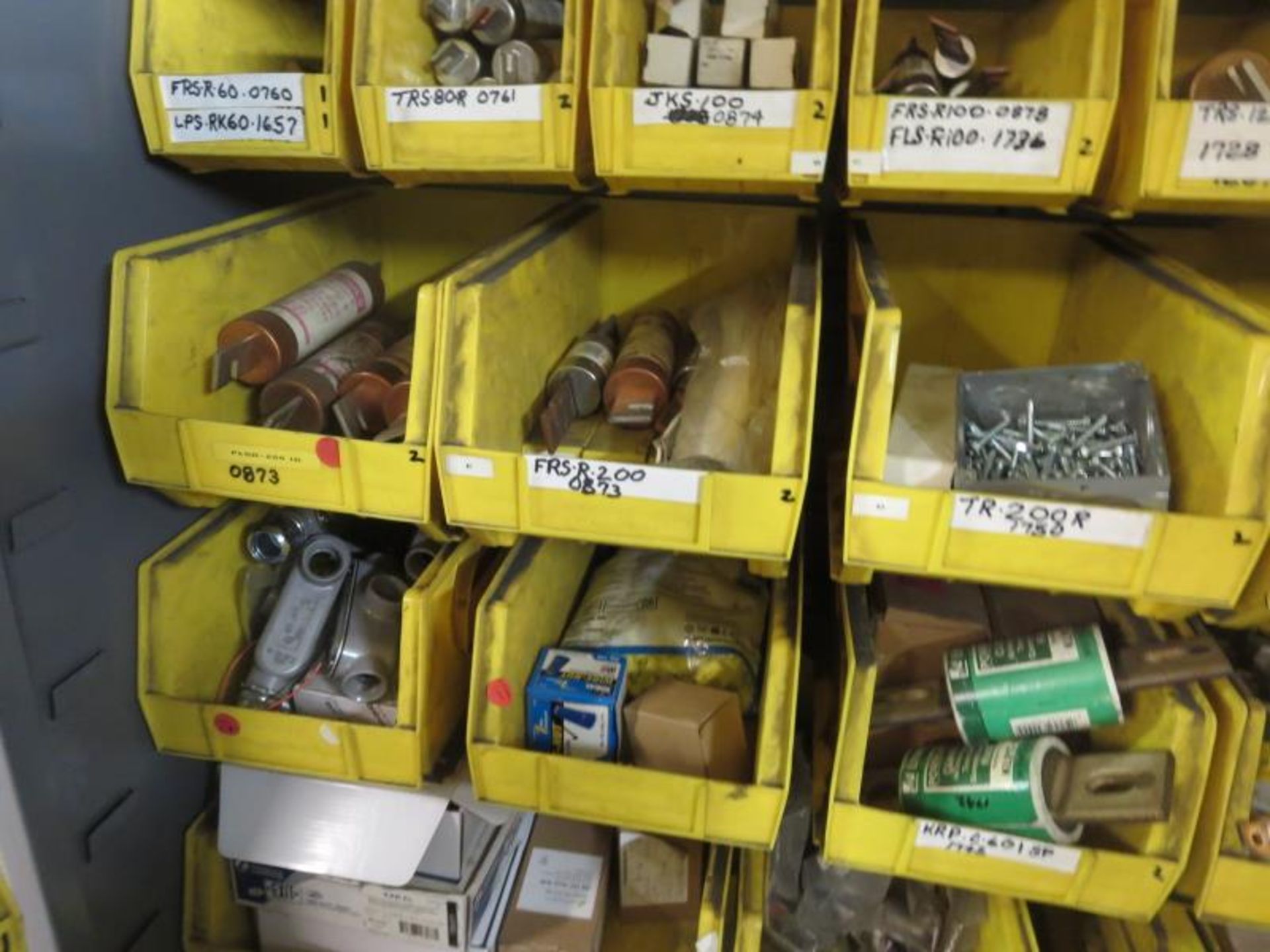 Electrical Parts. Cabinet & Contents, Fuses, Connectors, wire nuts, & Other items pictured included - Image 8 of 16