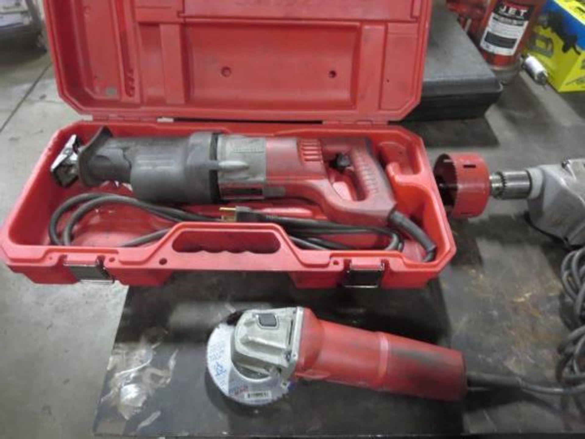 Milwaukee Lot (Qty 4) Drill, Saw & Grinder. Consisting of (1) Reciprocating saw, (1) 4" Grinder, (2) - Image 2 of 3