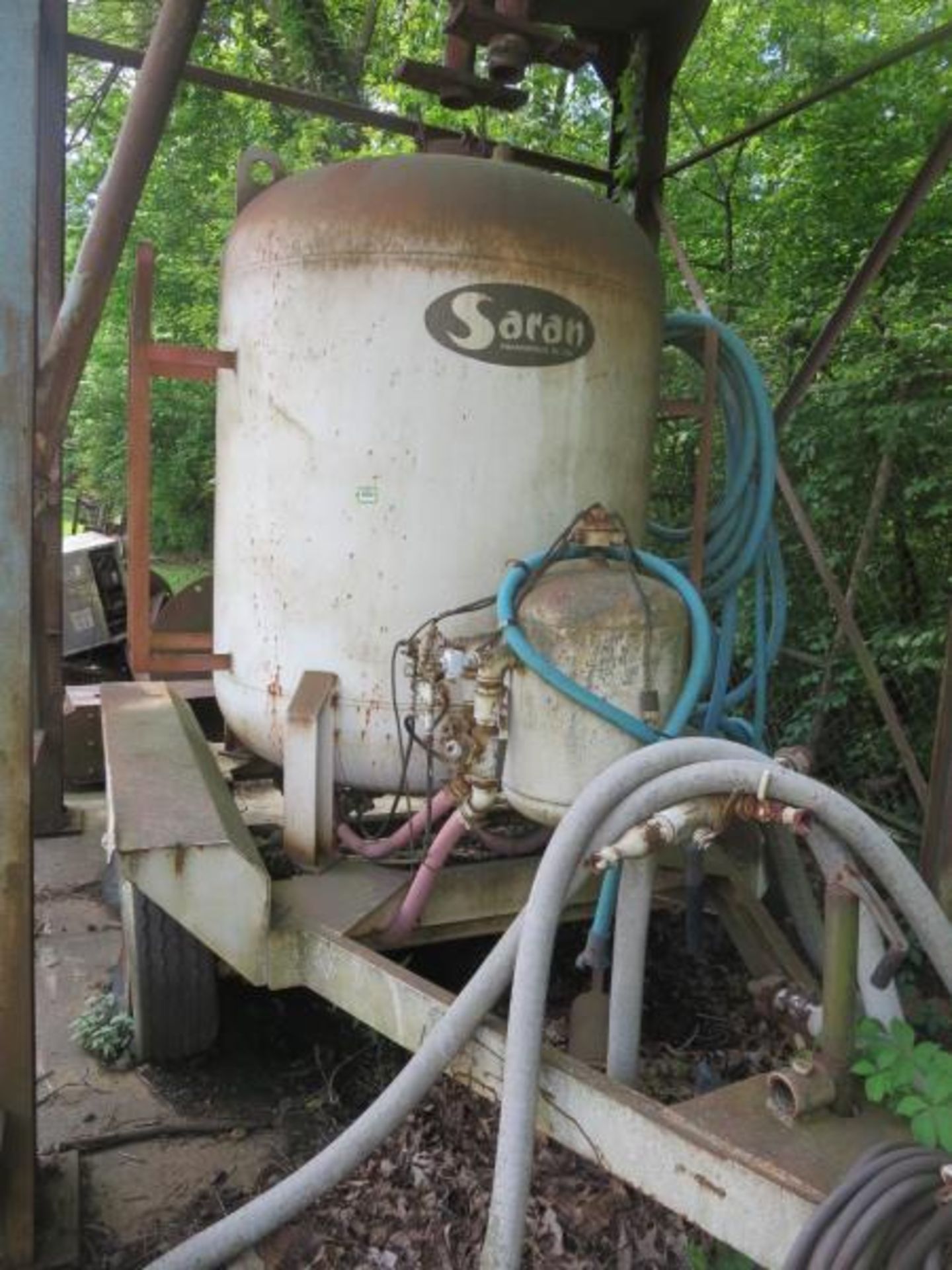 Schmidt Mounted Pressure Pot. Mounted On Dual Axle Trailer, Tank Approx. 67"h x 60"dia. Hit #