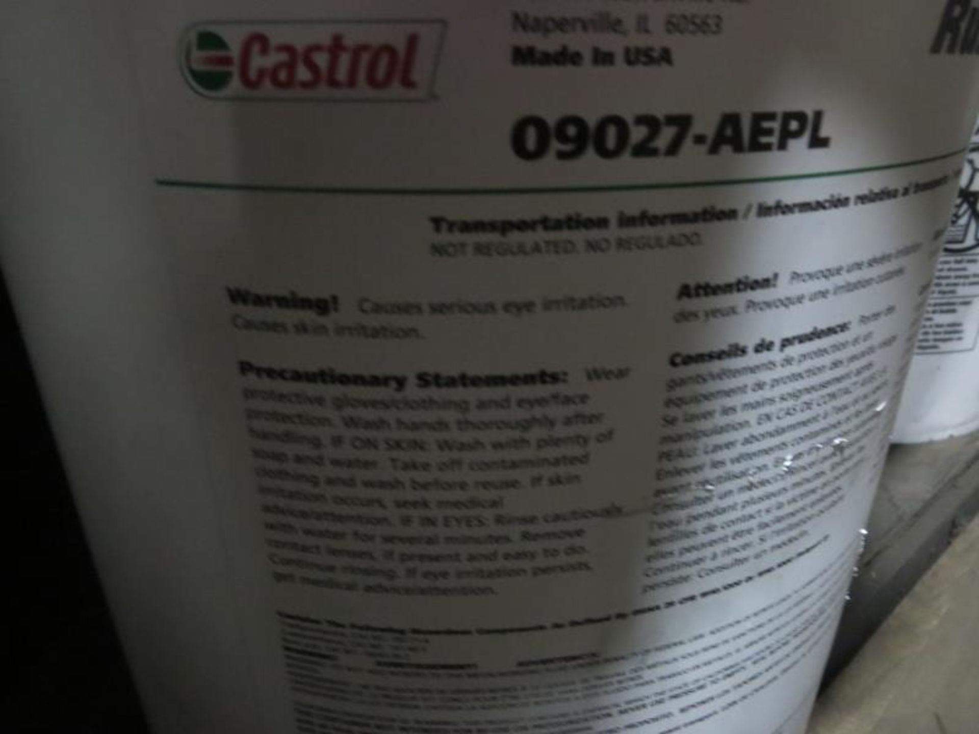 Lot (Qty 4) 5 gal buckets Rustilo 4175 and Castrol Industrial 09027-AEPL. Hit # 2202994. Bldg.1 - Image 4 of 4