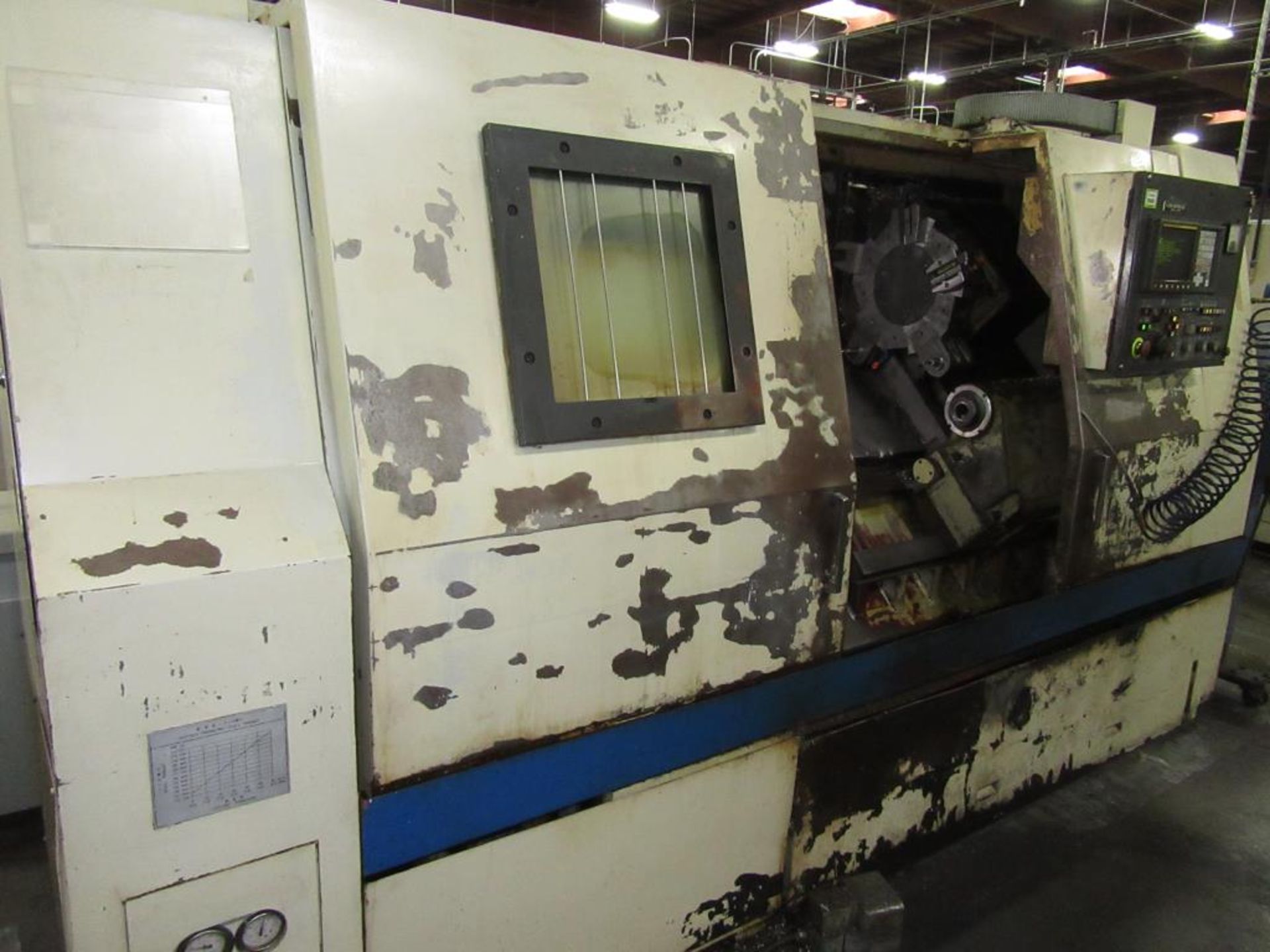 SNK SUT-12. CNC Lathe with Fanuc Series 21-TB 2-Axis Control Panel, (1) 12" Dia. & (1) 6" Dia. 3-Jaw - Image 4 of 13