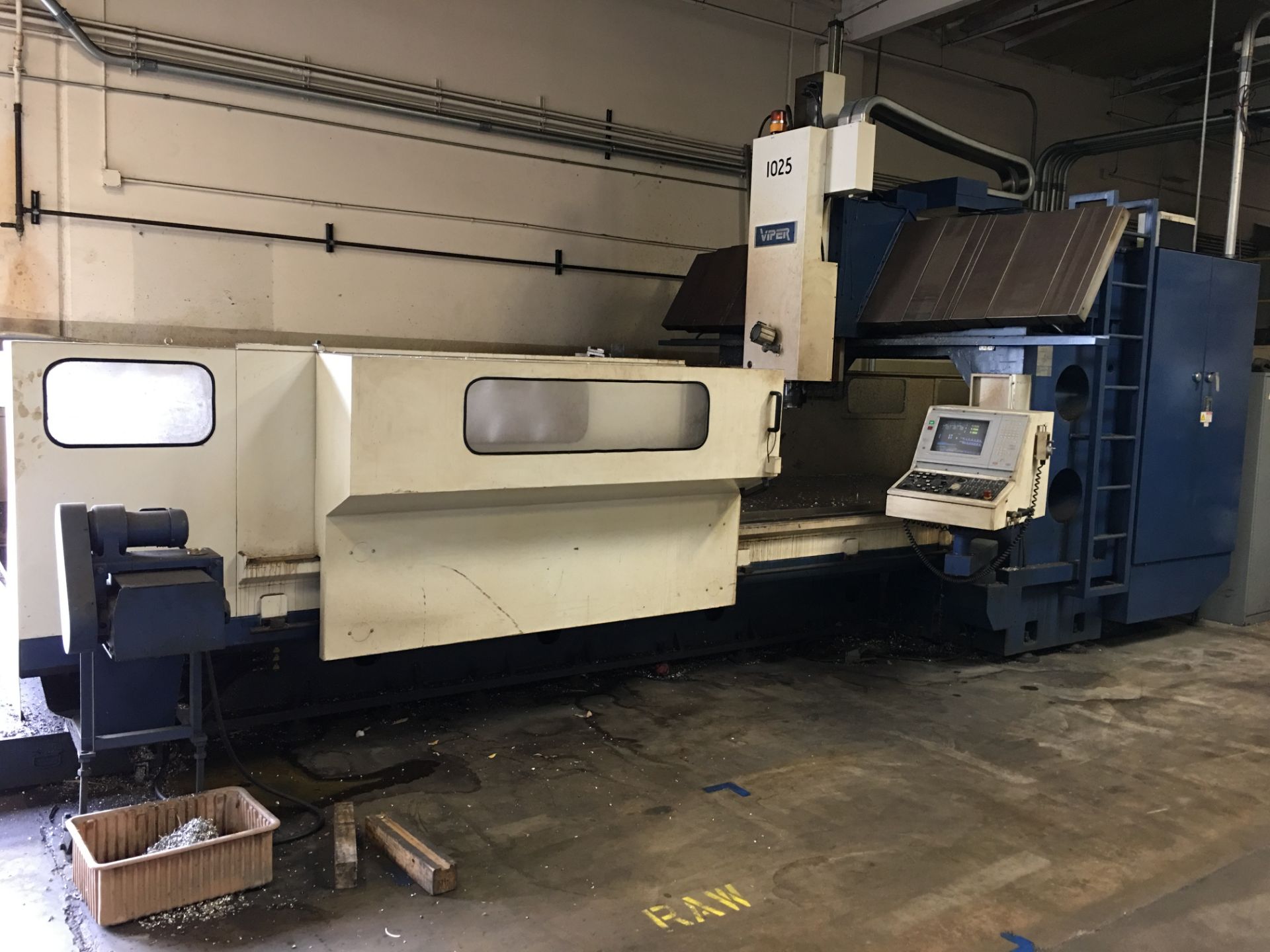 Viper HB-180 3-Axis Vertical Bridge Mill. Gantry Type, Single Spindle, Approximately 180” X 48”