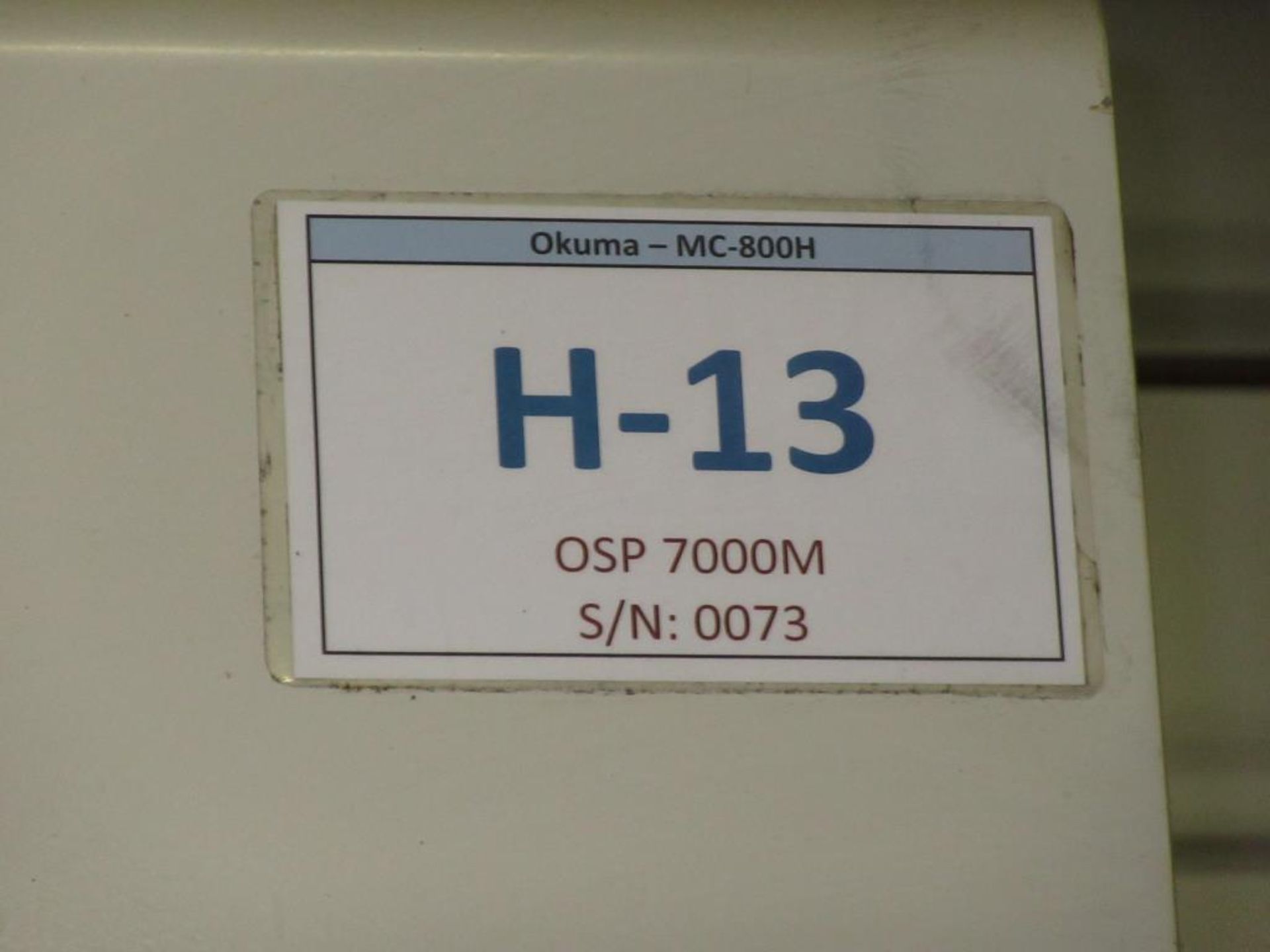 Okuma MC-800H. 1999 - CNC Horizontal Machining Center with OSP 7000M 3-Axis Control Panel, 32" - Image 21 of 24
