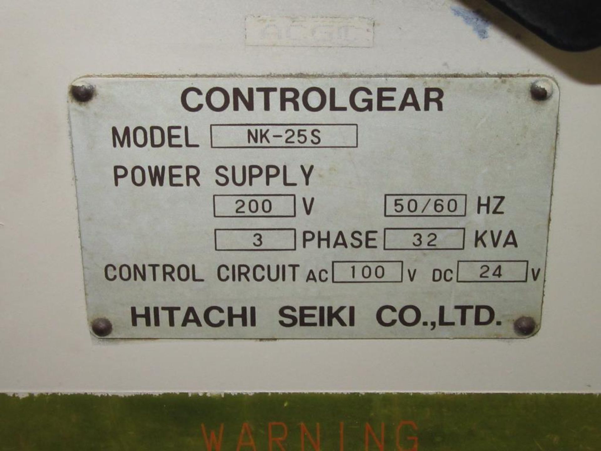 Hitachi Seiki Hitec Turn 25S. CNC Lathe with Hitachi Seiki 2-Axis Control Panel, (1) 10" Dia. 3- - Image 14 of 16