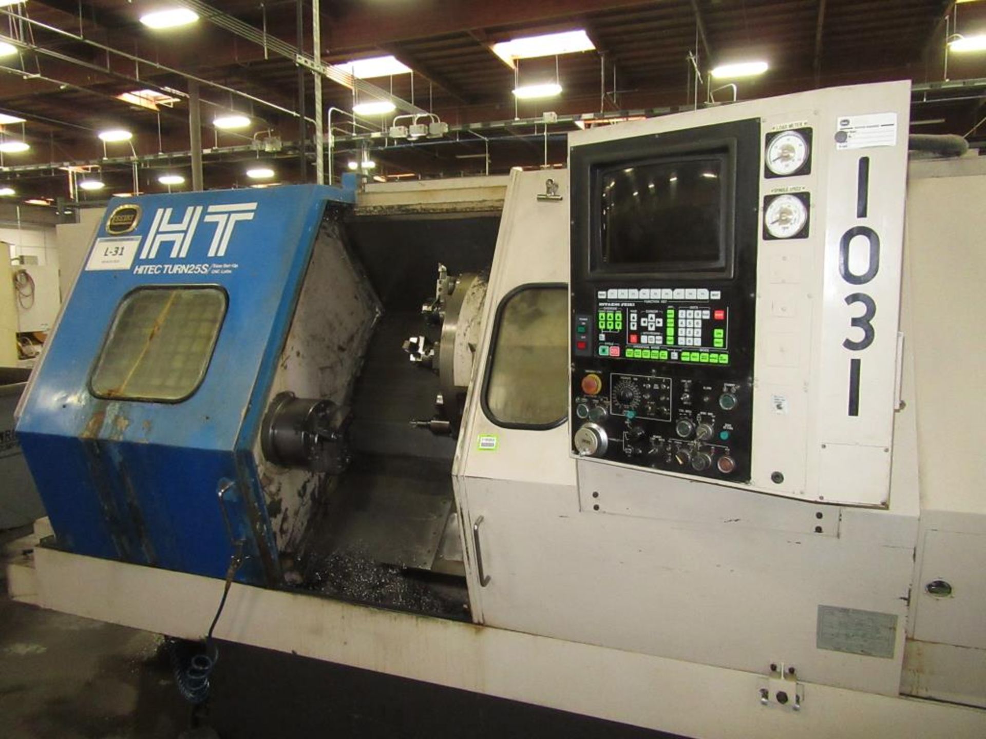 Hitachi Seiki Hitec Turn 25S. CNC Lathe with Hitachi Seiki 2-Axis Control Panel, (1) 10" Dia. 3- - Image 2 of 16