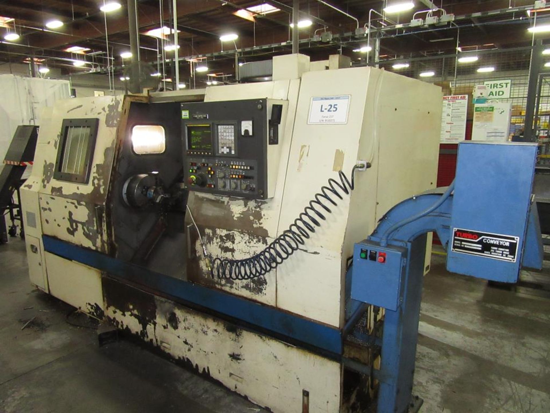 SNK SUT-12. CNC Lathe with Fanuc Series 21-TB 2-Axis Control Panel, (1) 12" Dia. & (1) 6" Dia. 3-Jaw