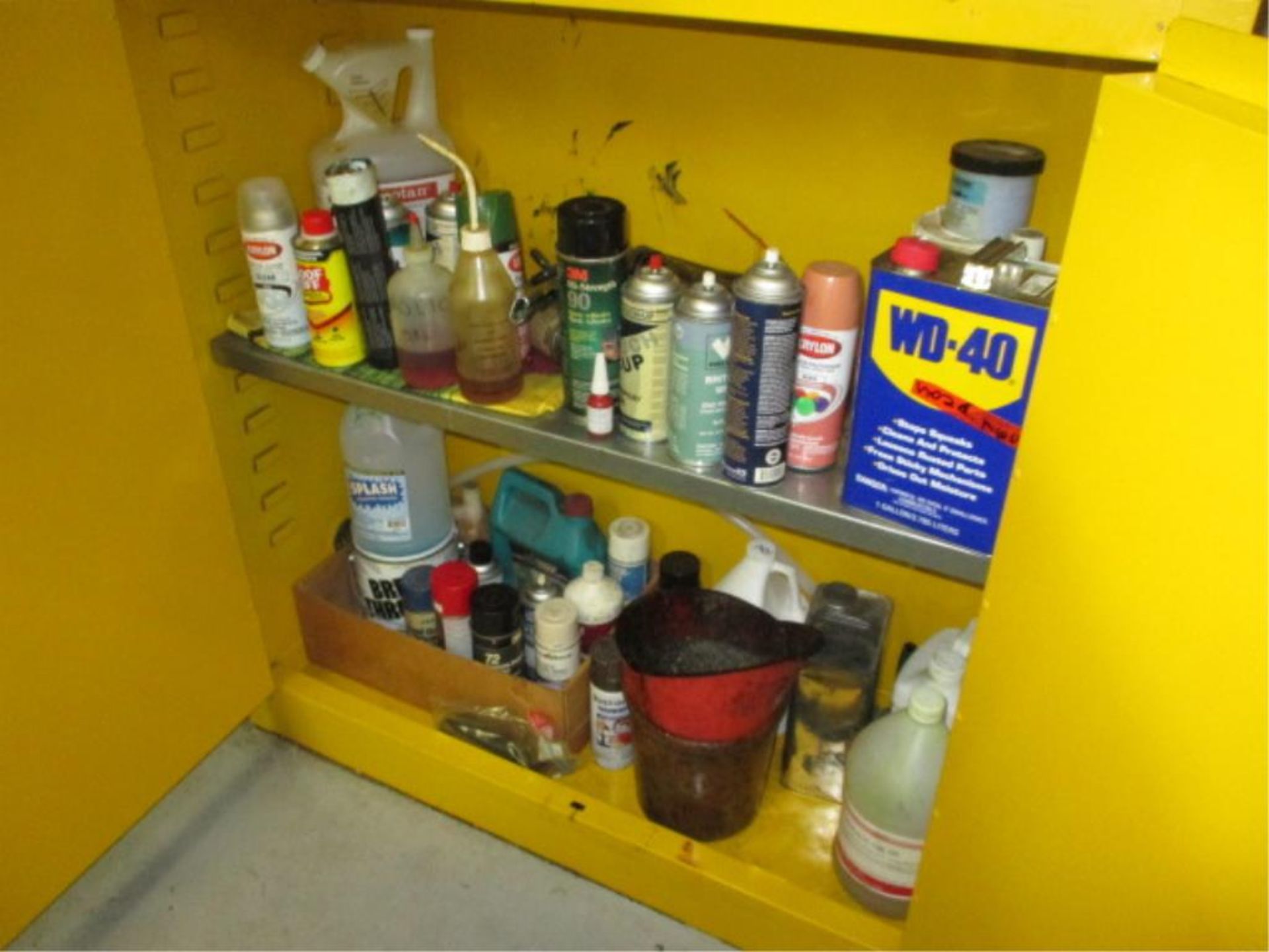 Flam Cabinets. Lot: (2) Flammable Liquids Storage Cabinets with Contents. HIT# 2205841. CNC Room. - Image 2 of 3