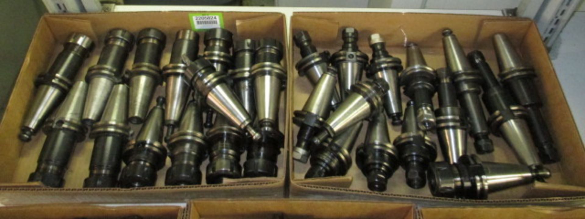 Collet Chucks. Lot: (28) CAT-40 Taper Collet Chucks. HIT# 2205824. CNC Room. Asset Located at 859