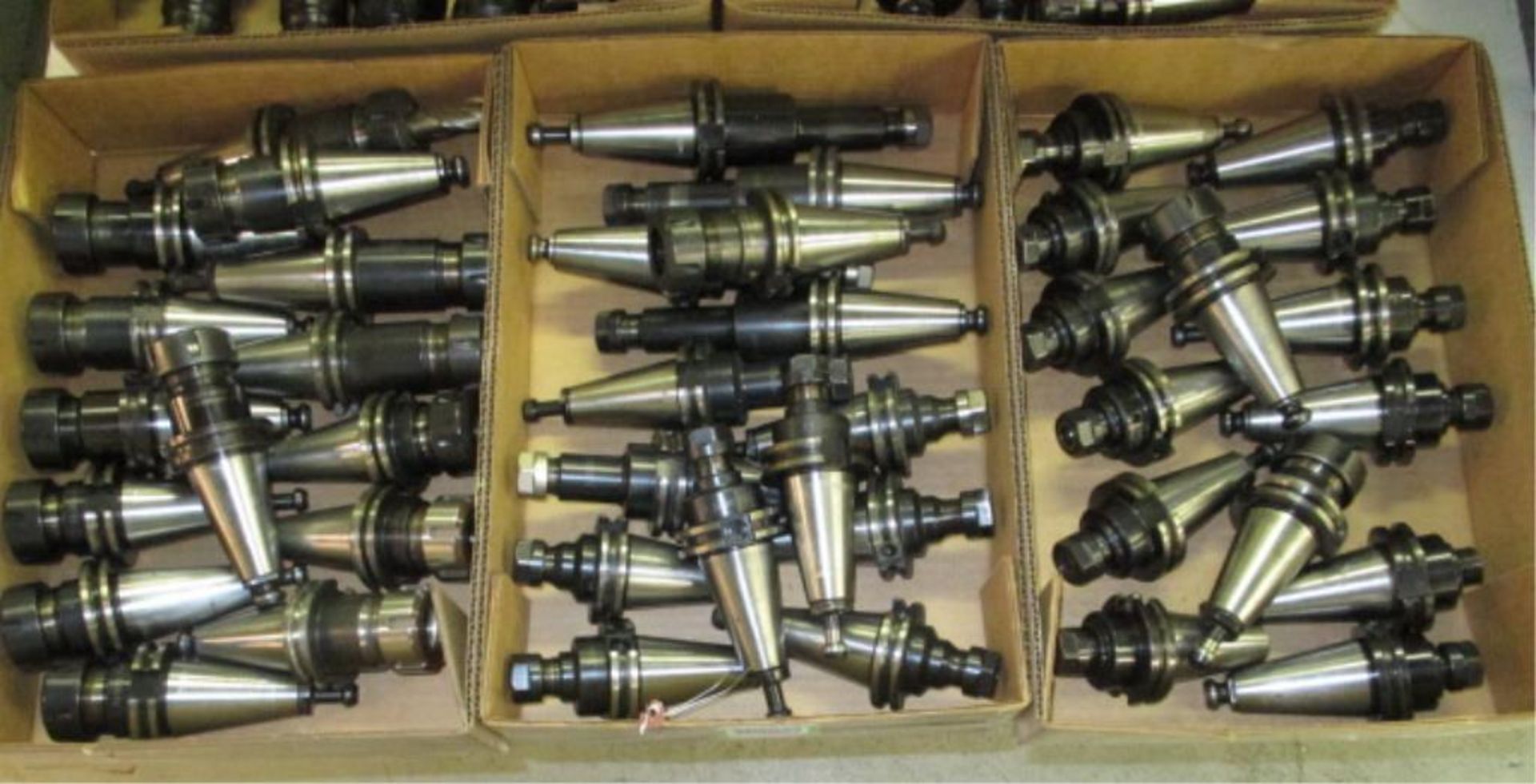 Collet Chucks. Lot: (42) CAT-40 Taper Collet Chucks. HIT# 2205825. CNC Room. Asset Located at 859