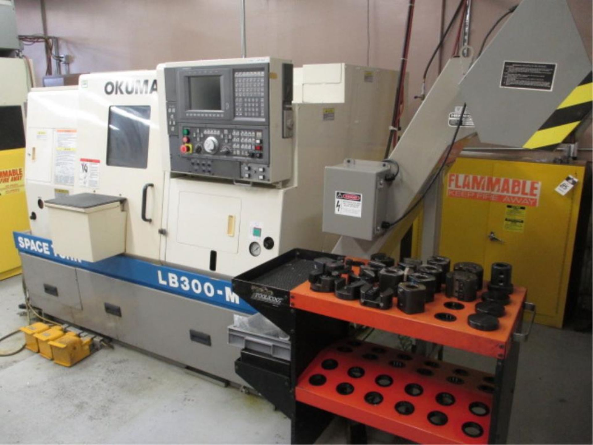 Turning Center. 1998 Okuma Space Turn LB300-M 3-Axis CNC Turning Center with Live Tool Turret, 8.25" - Image 4 of 9