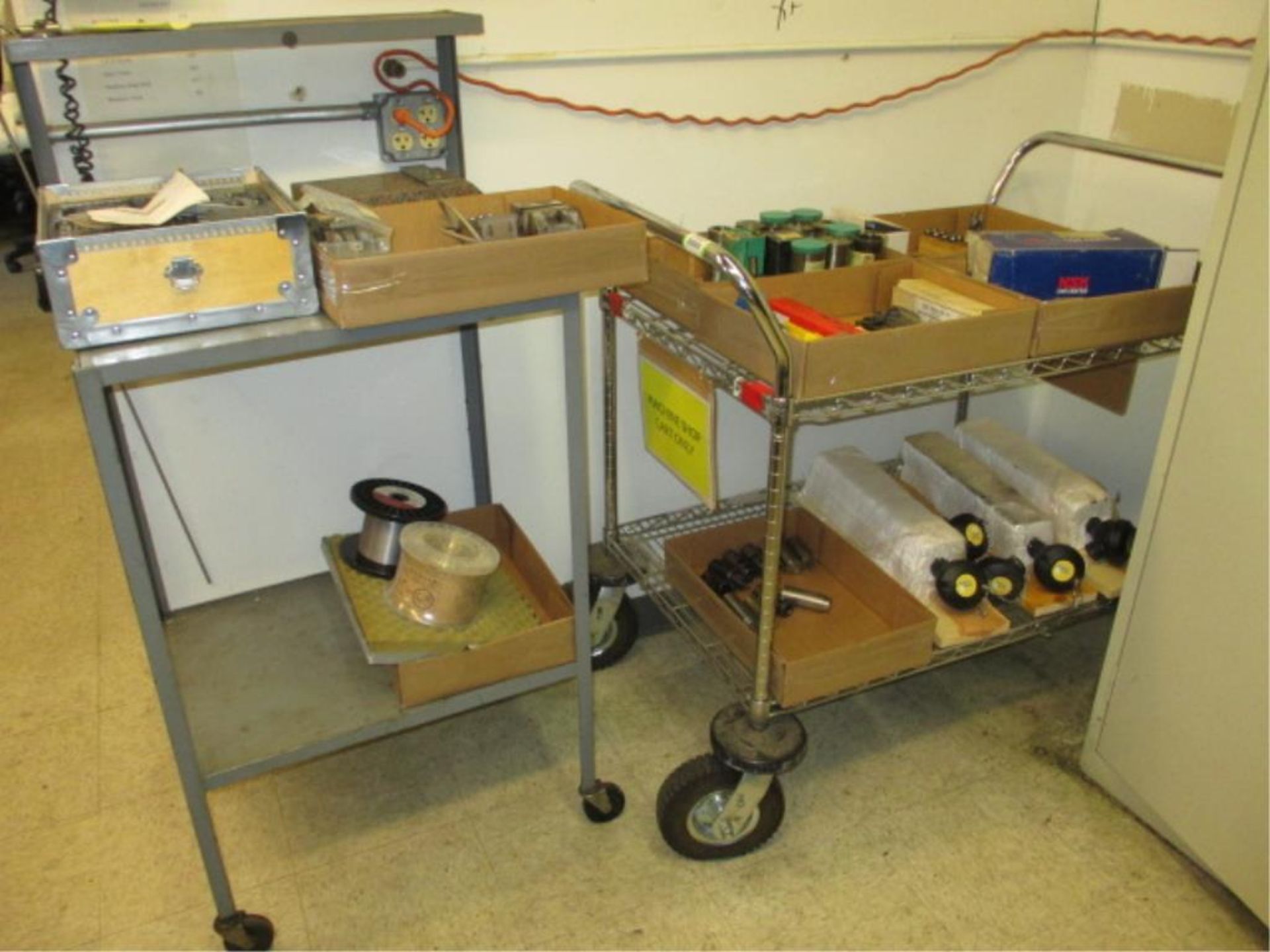 Carts with Contents. Lot: (2) Shop Carts with the Following Contents: (1) System 3R Presetting