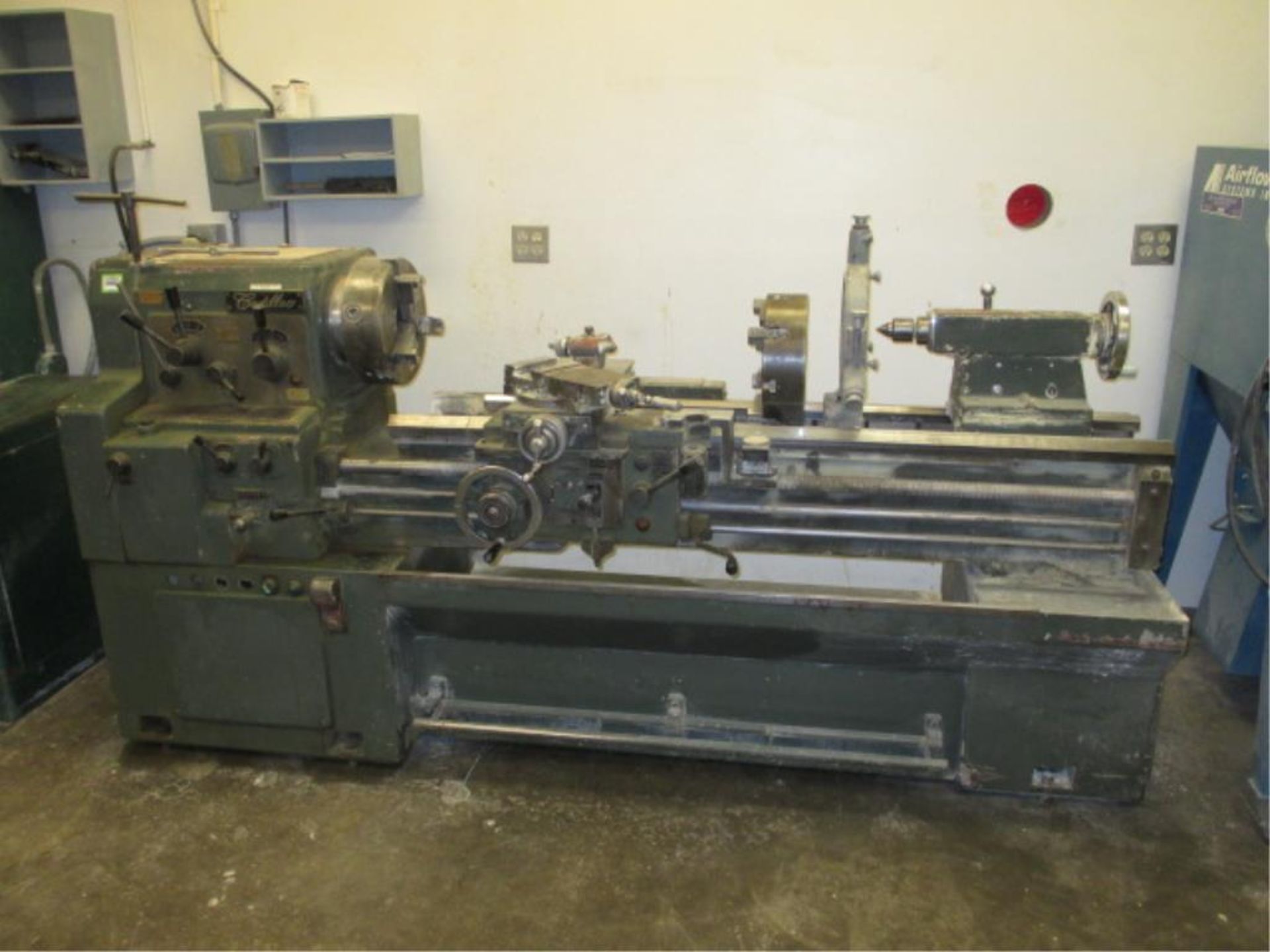 Lathe. Cadillac 1749G Engine Lathe with 12" 3-Jaw Chuck, 2 1/8" Spindle Bore, 12" 4-Jaw Chuck,
